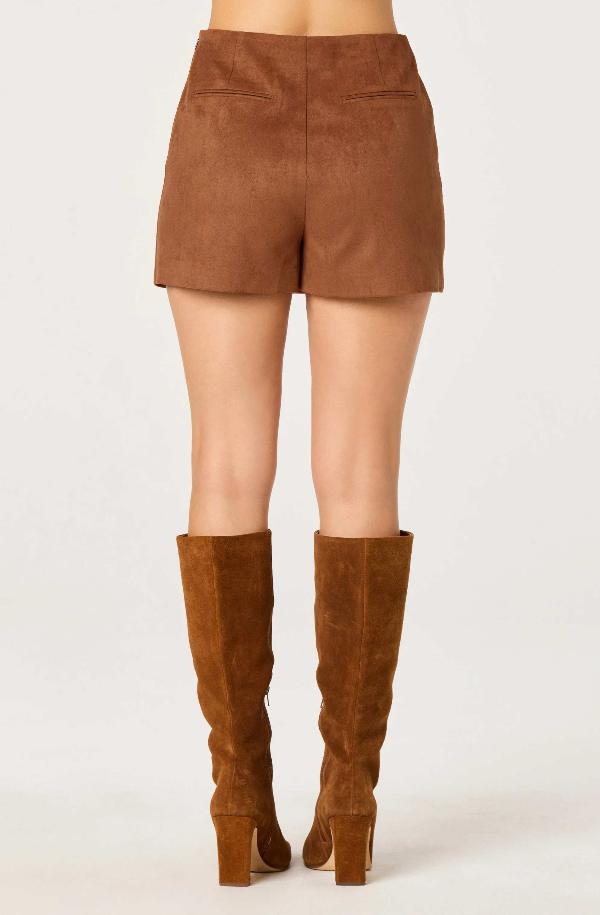 Faux Suede Mini Skort - Image 4