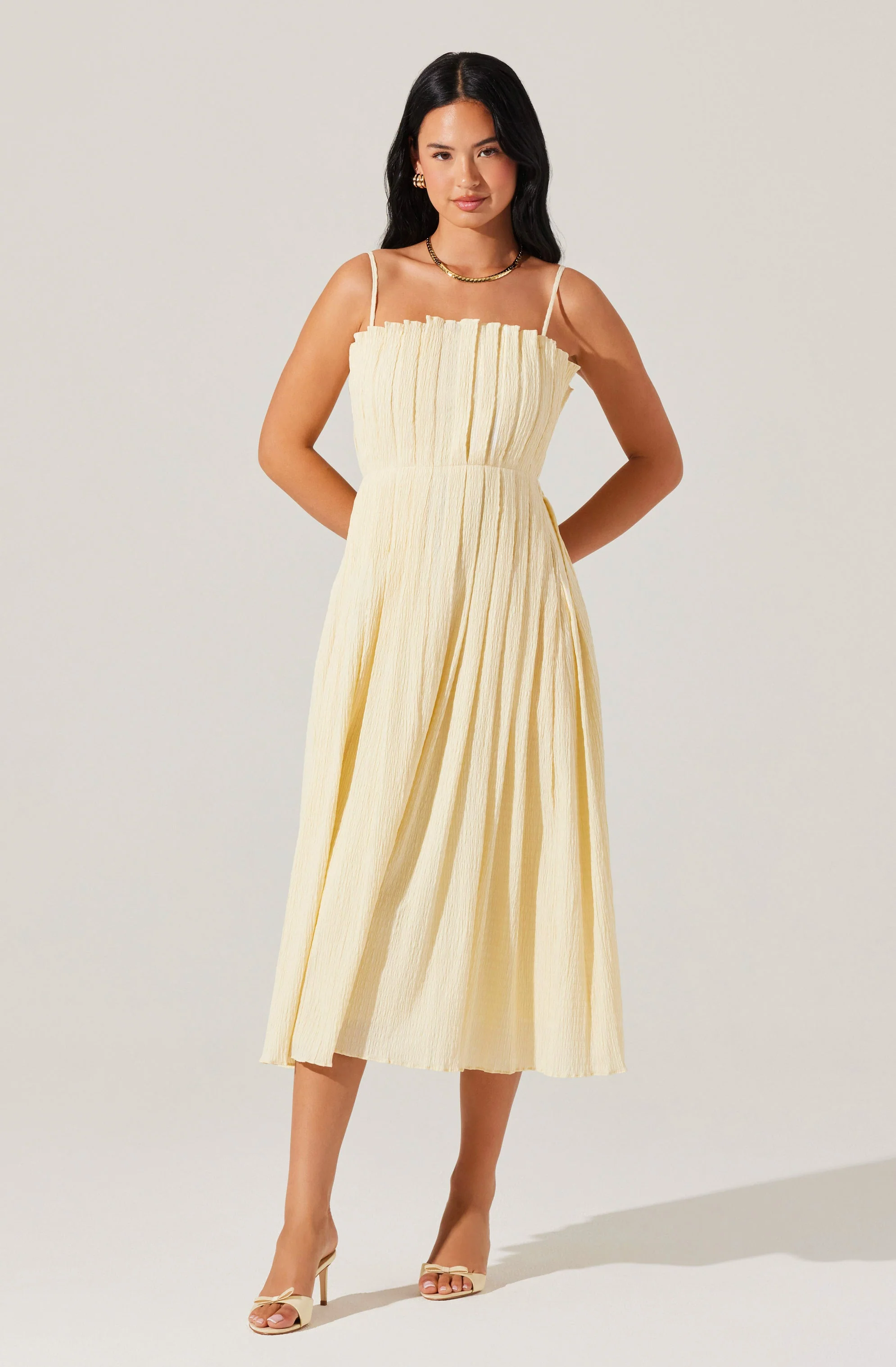 Sunny Pleated Midi Dress - Image 2