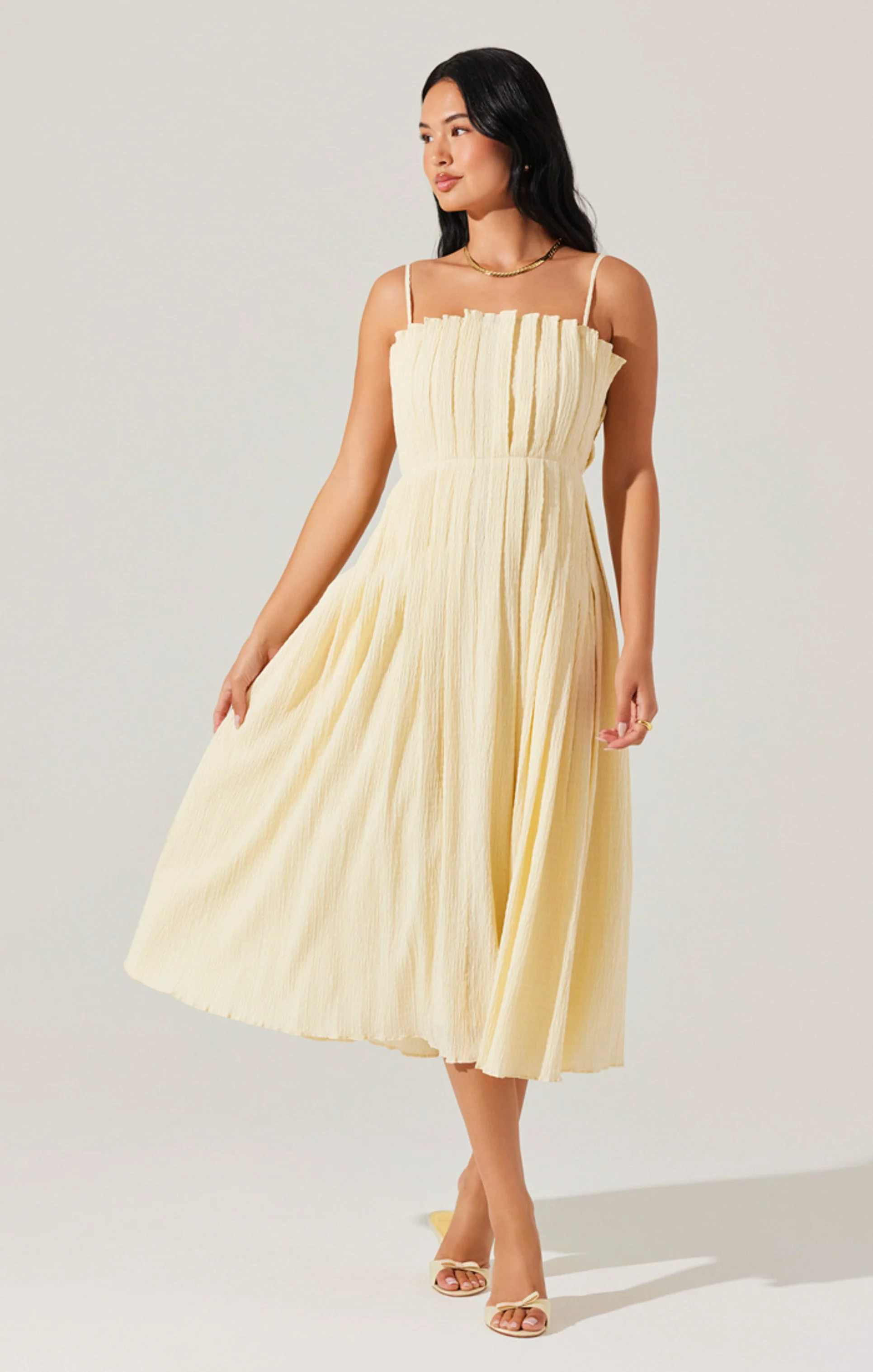 Sunny Pleated Midi Dress - Image 5