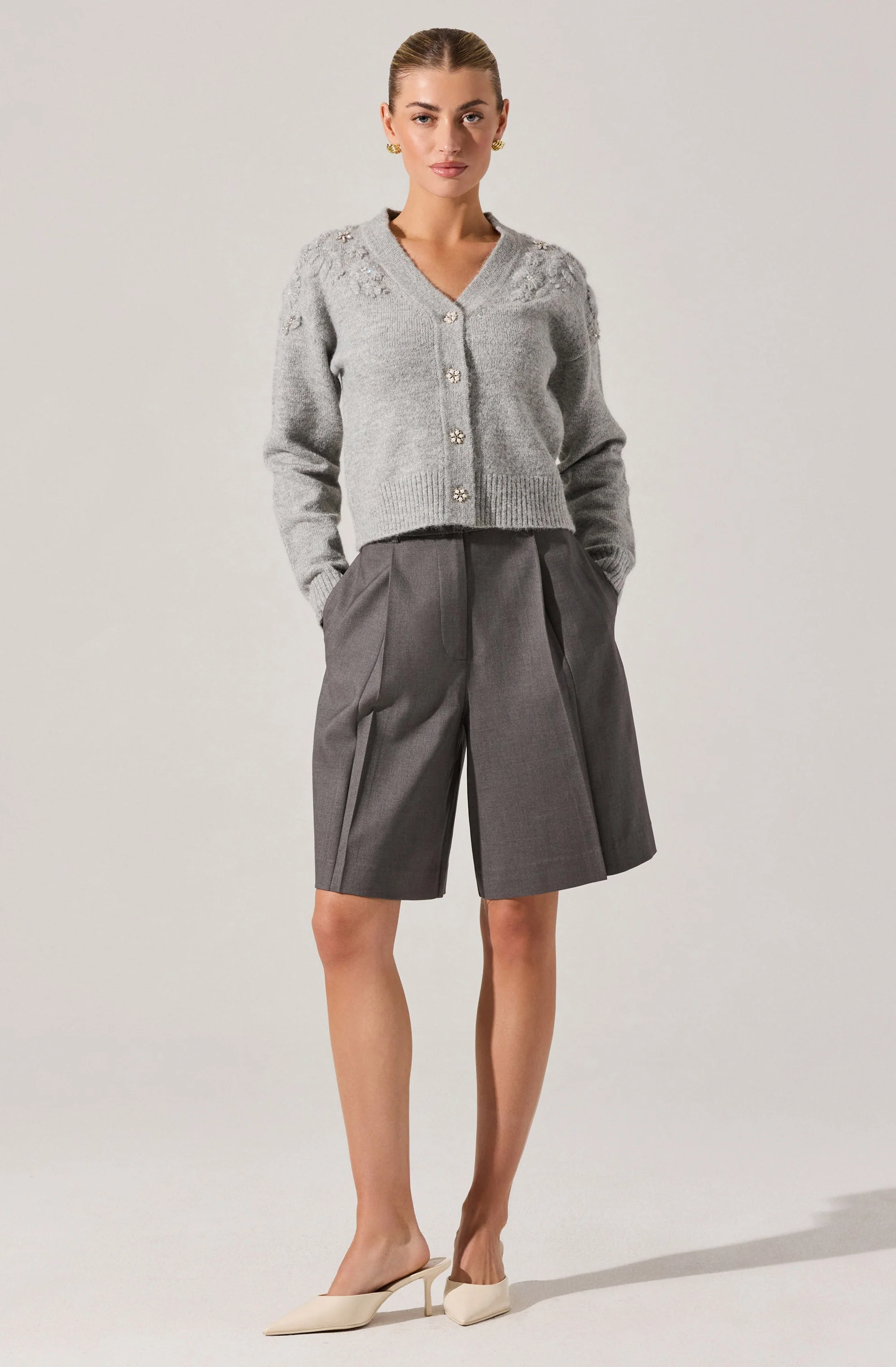 Susannah Embellished Wool-Blend Cardigan - Image 3