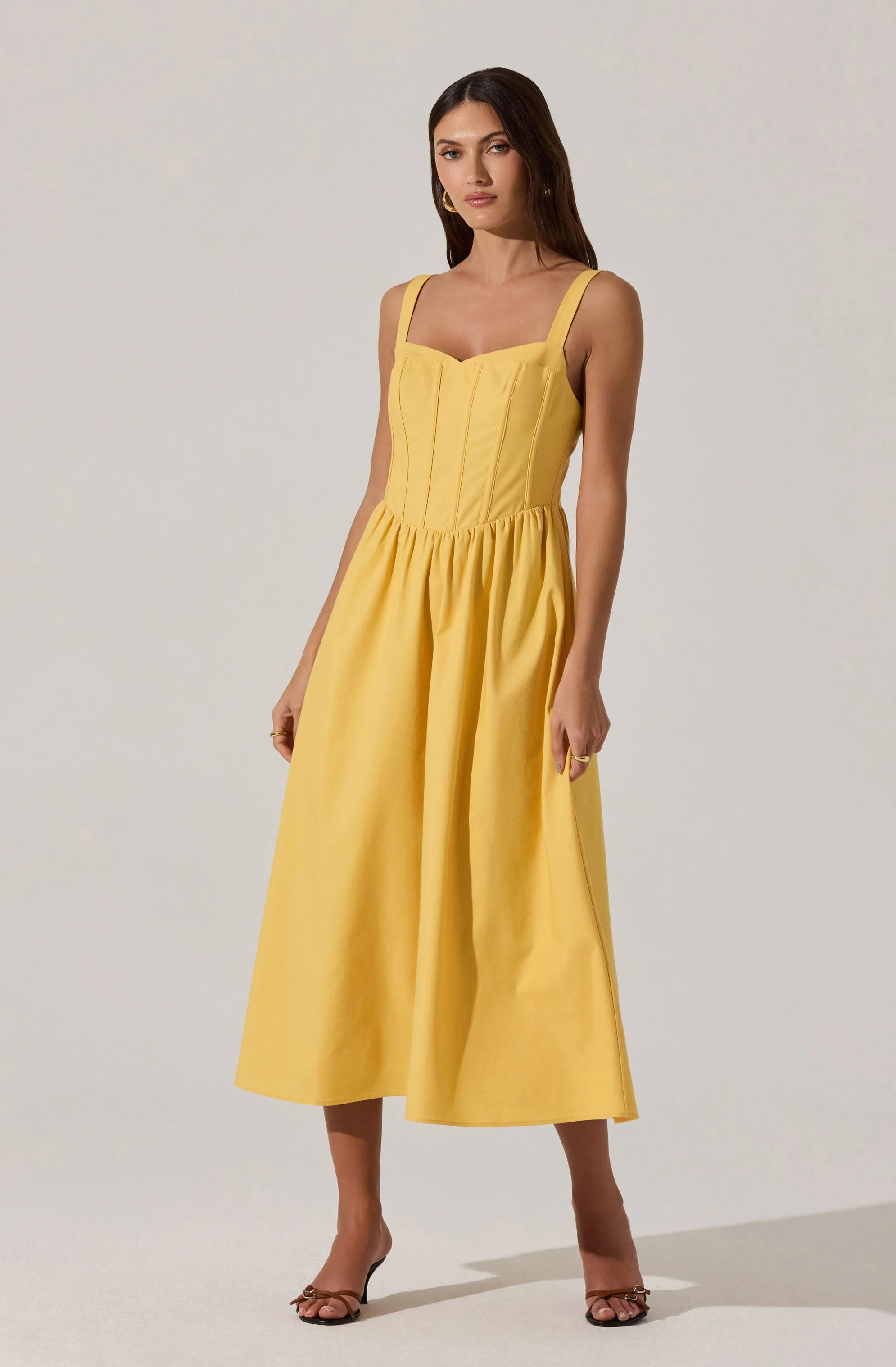Sweetheart Corset Linen Dress - Image 5