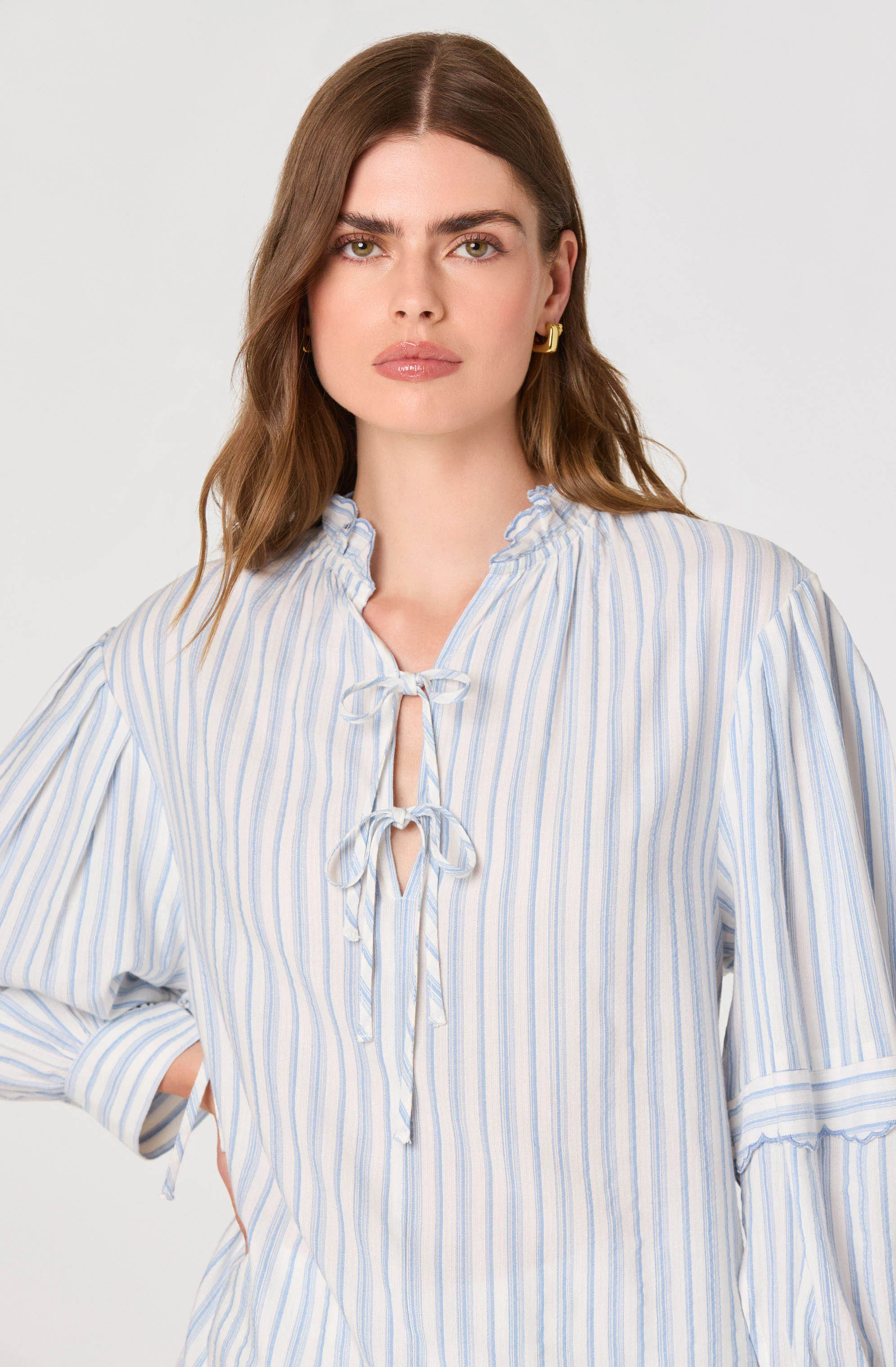 Taliyah Striped Peasant Blouse - Image 3