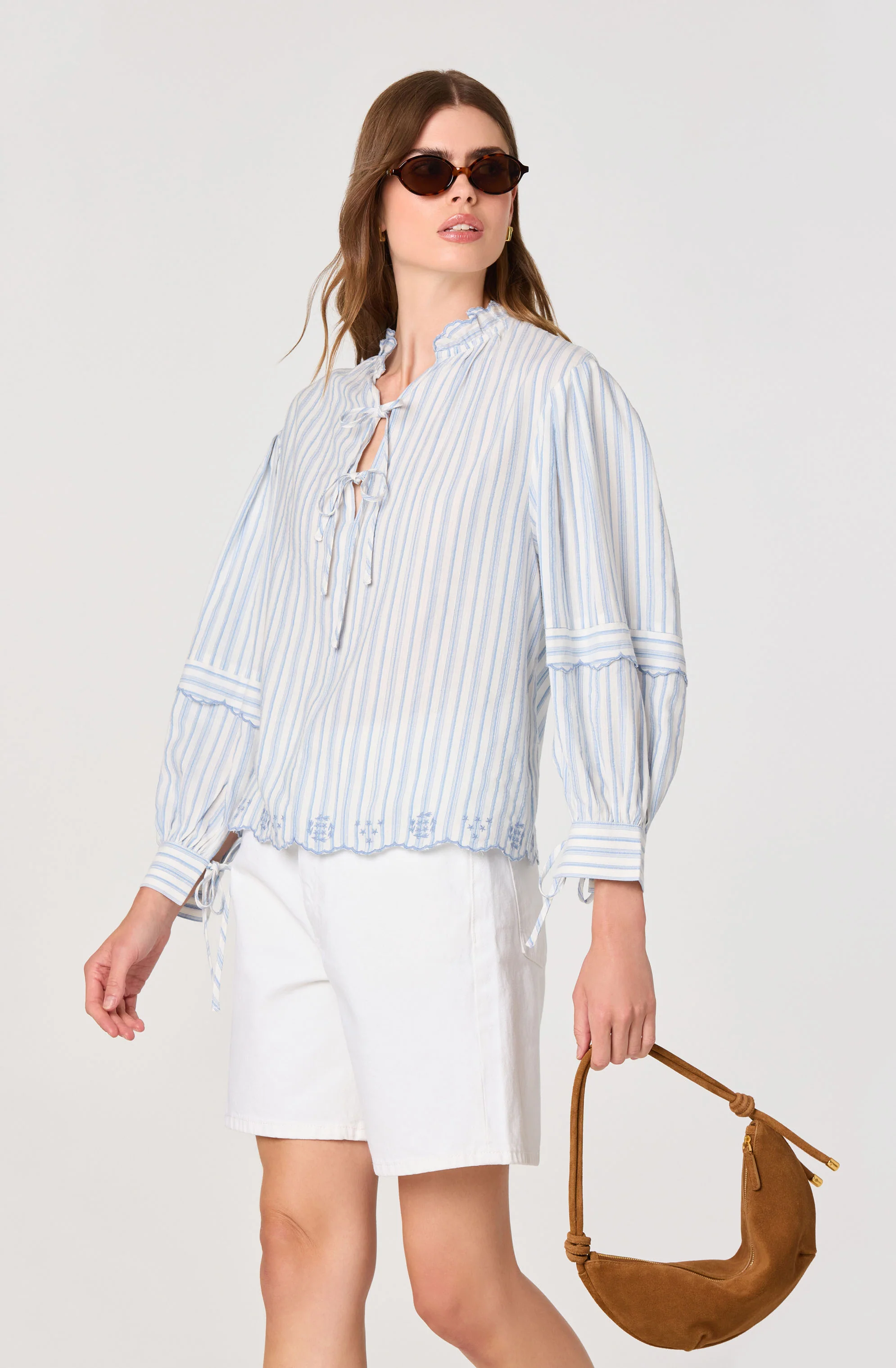 Taliyah Striped Peasant Blouse - Image 5