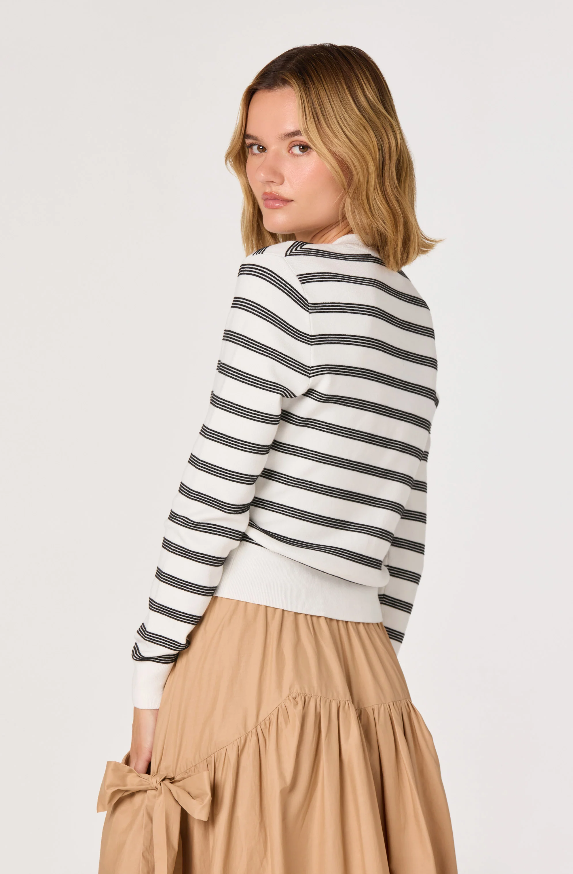 Tawni Striped Button-Front Cardigan - Image 2
