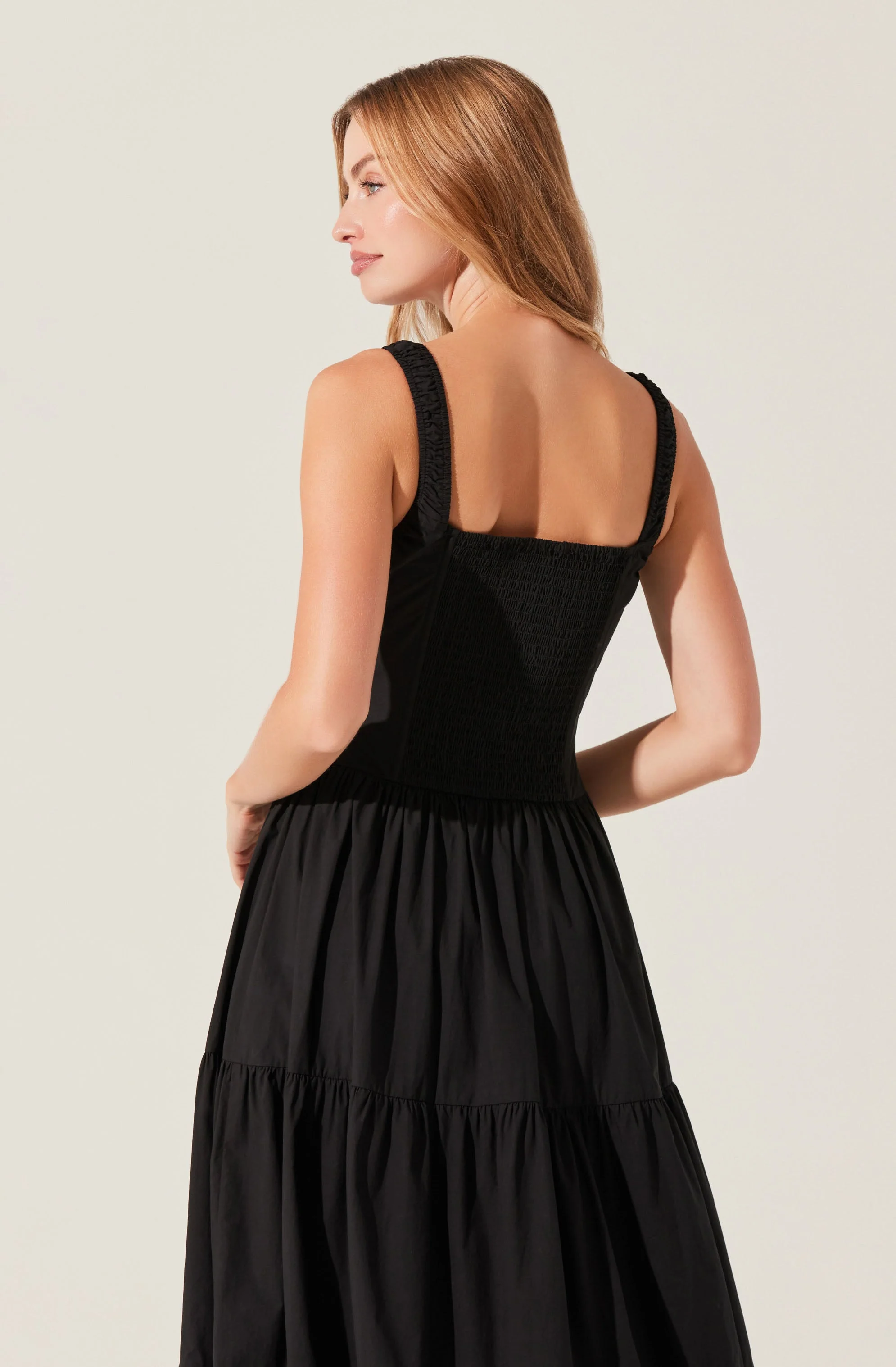 Temperance Tiered Milkmaid Maxi Dress - Image 12