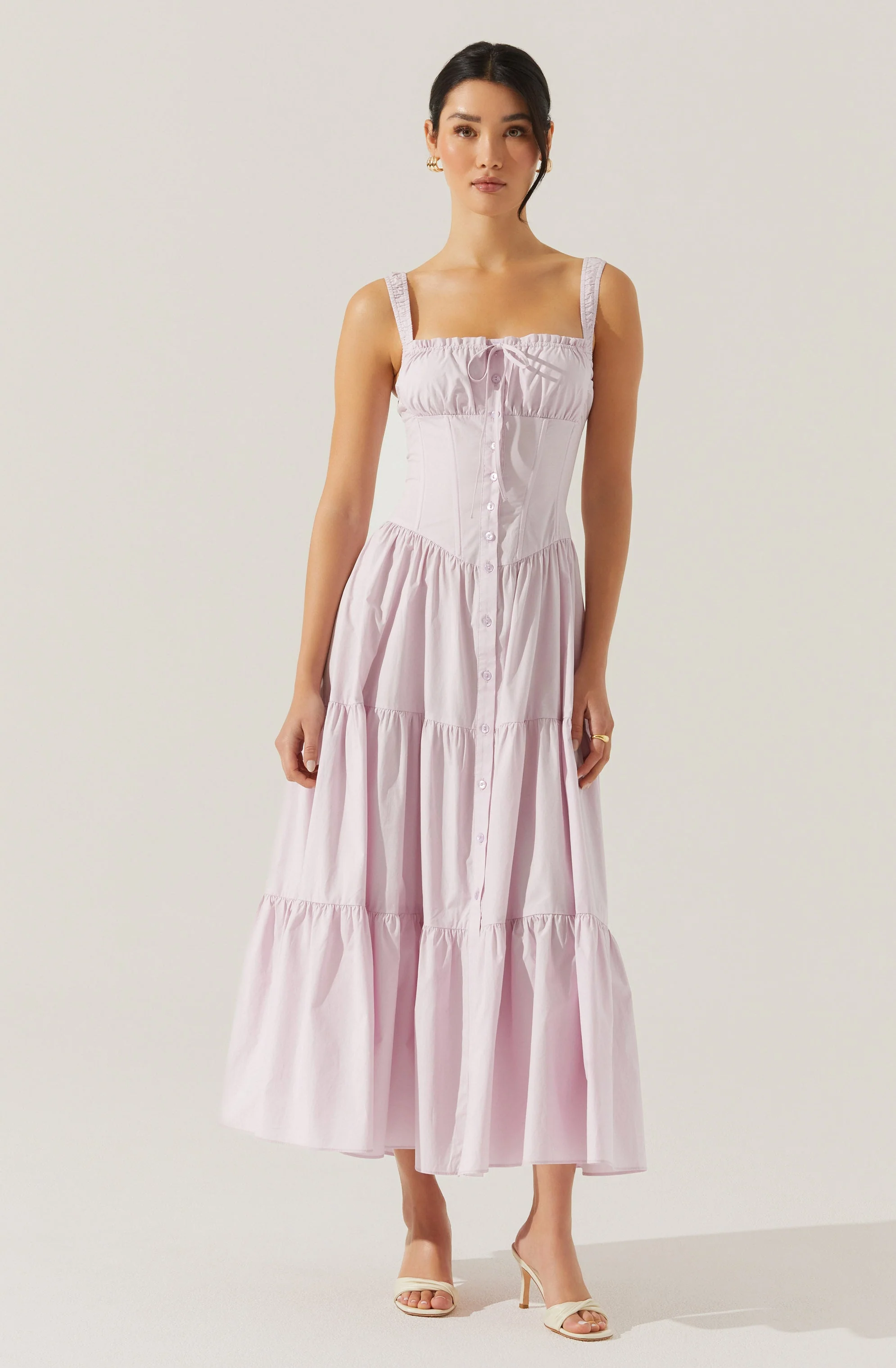 Temperance Tiered Milkmaid Maxi Dress - Image 4