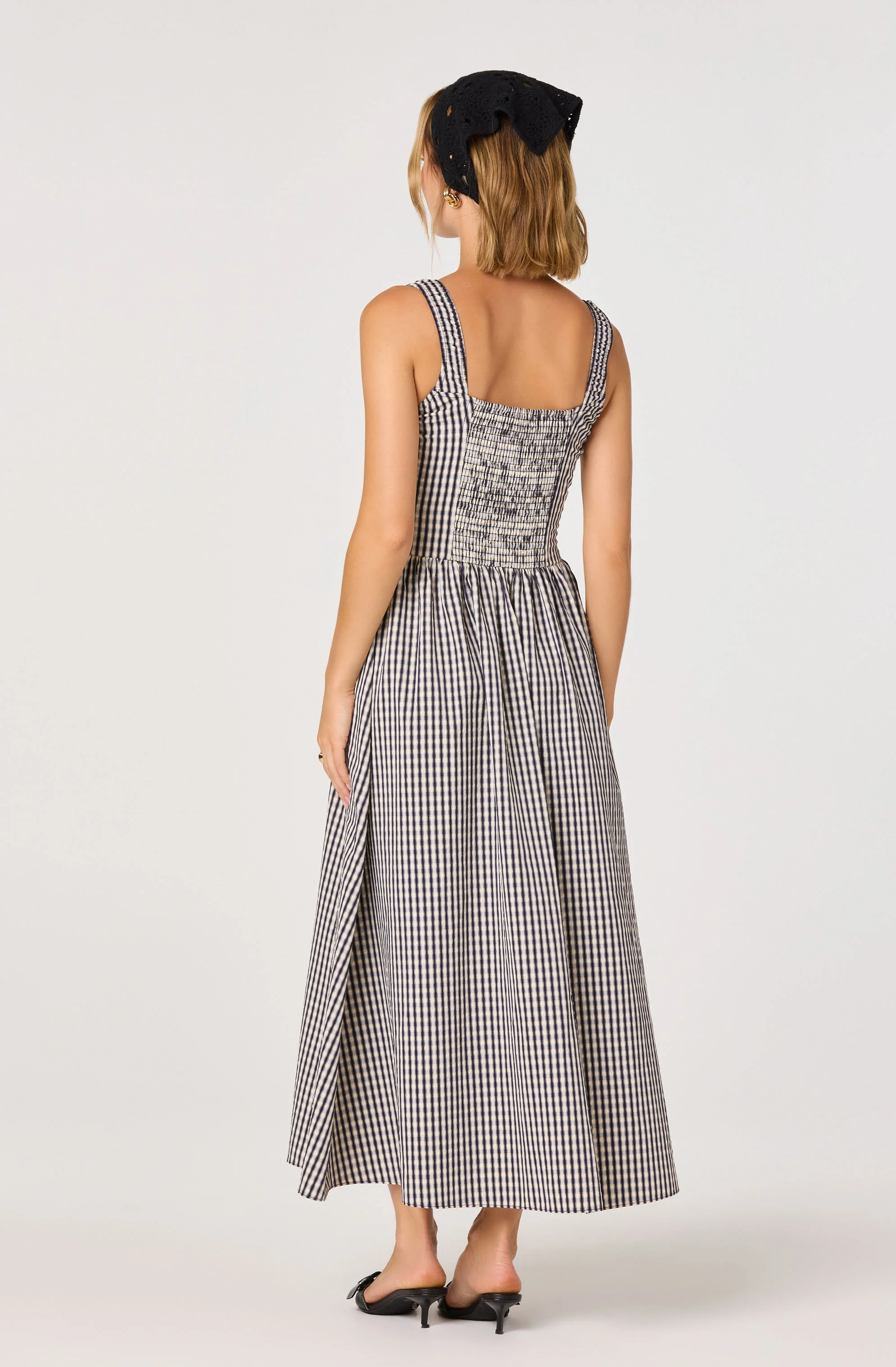Temperance Gingham Check Maxi Dress - Image 3