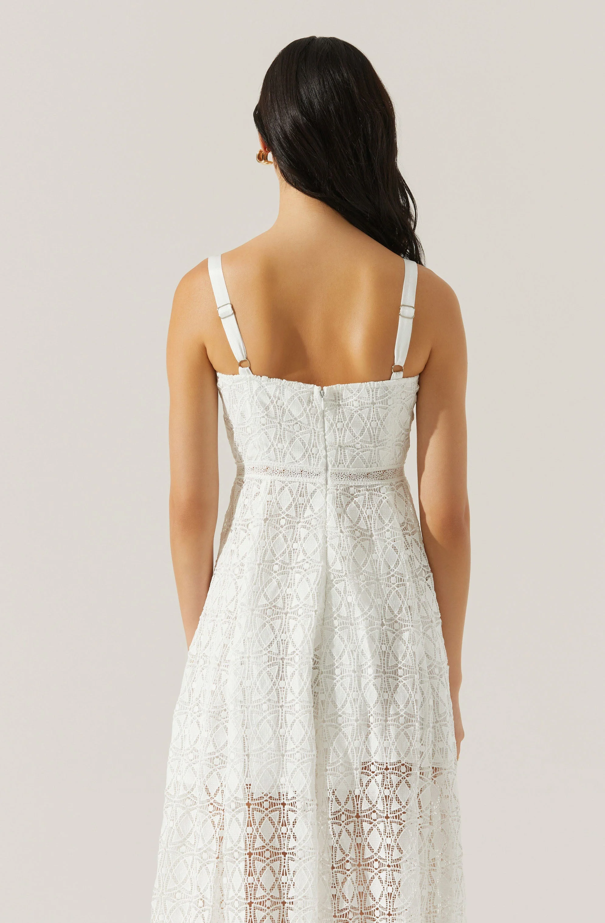 Tenna Floral Lace Bustier Midi Dress - Image 4