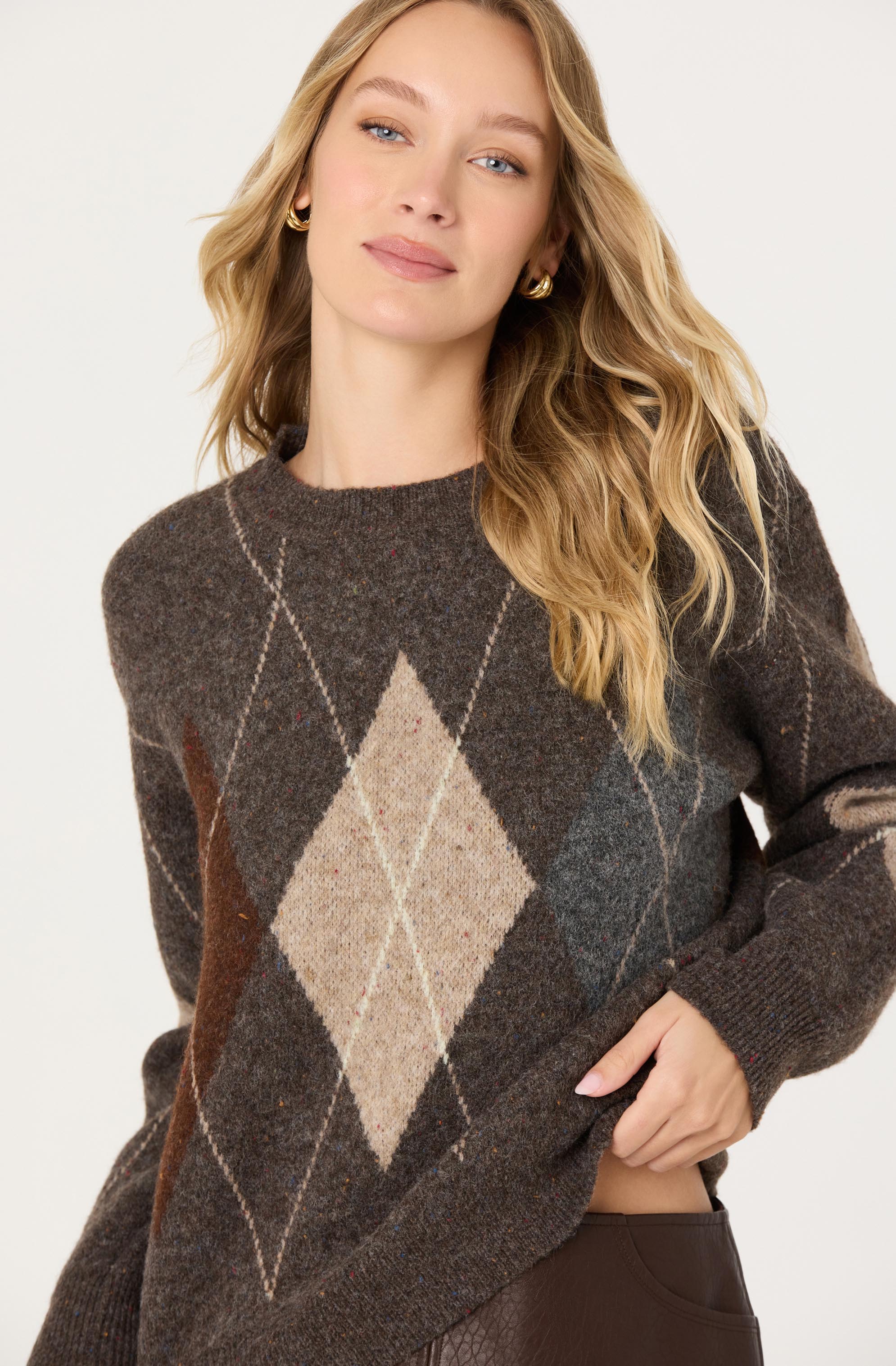 Terri Argyle Crewneck Sweater - Image 2