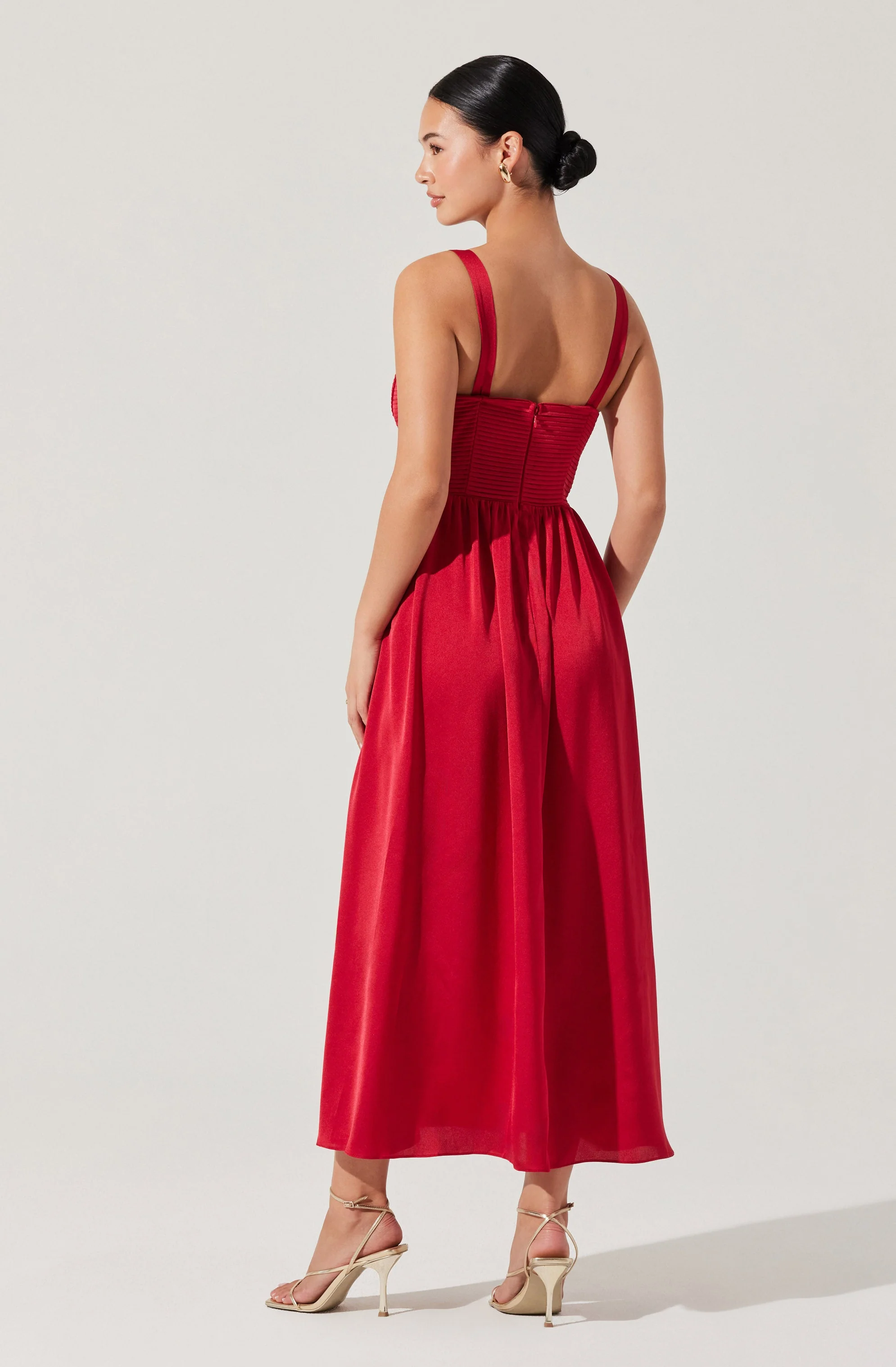Pleated Bustier Midi Dress - Image 6