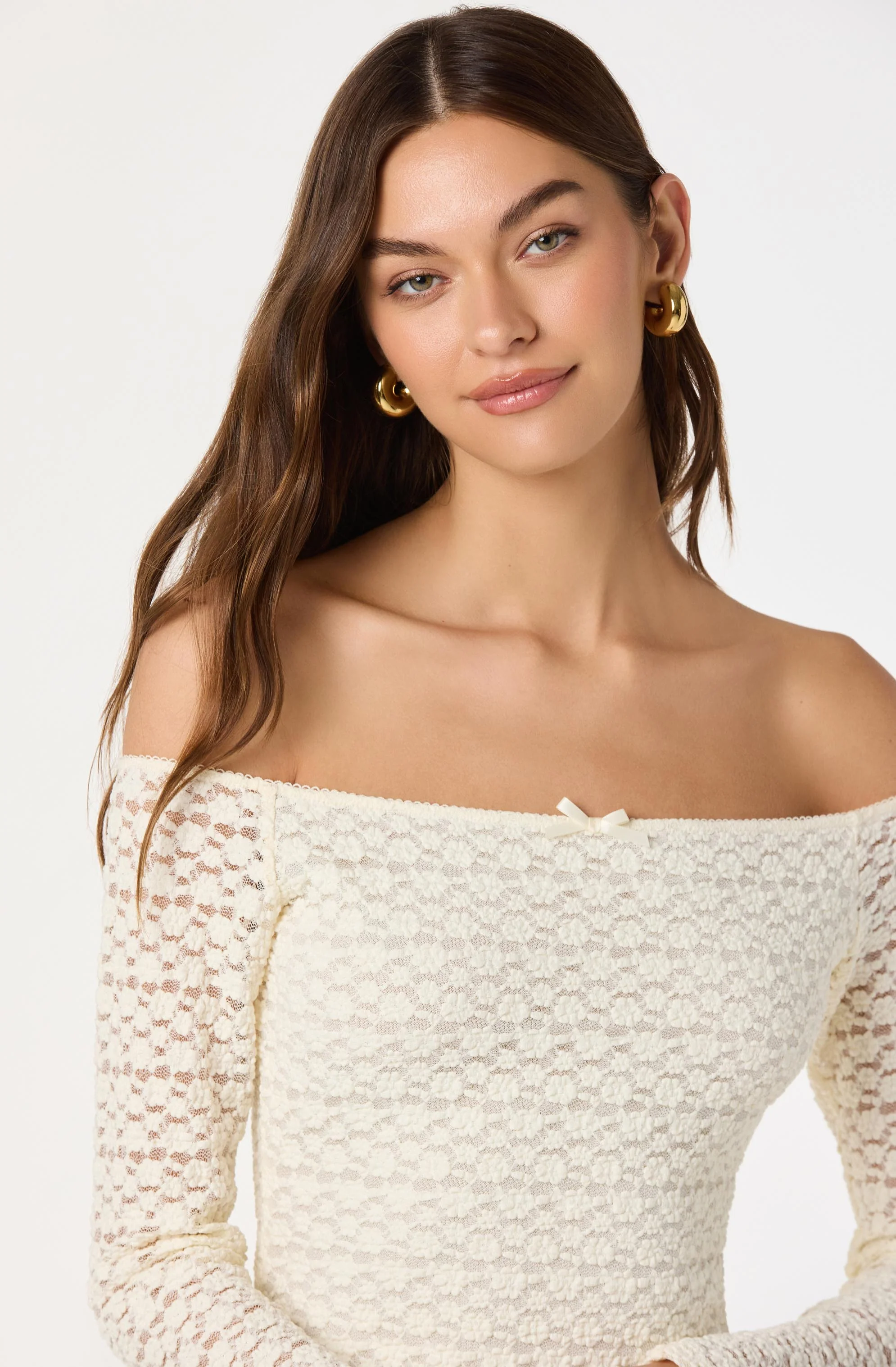 Off Shoulder Mixed Media Dress - Image 5