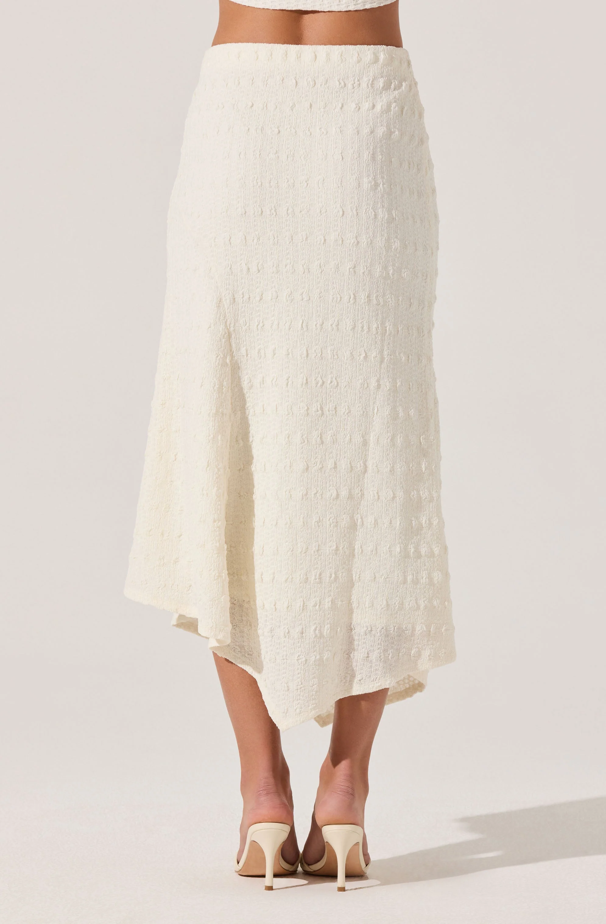 Textured Asymmetric Knit Skirt - Image 15