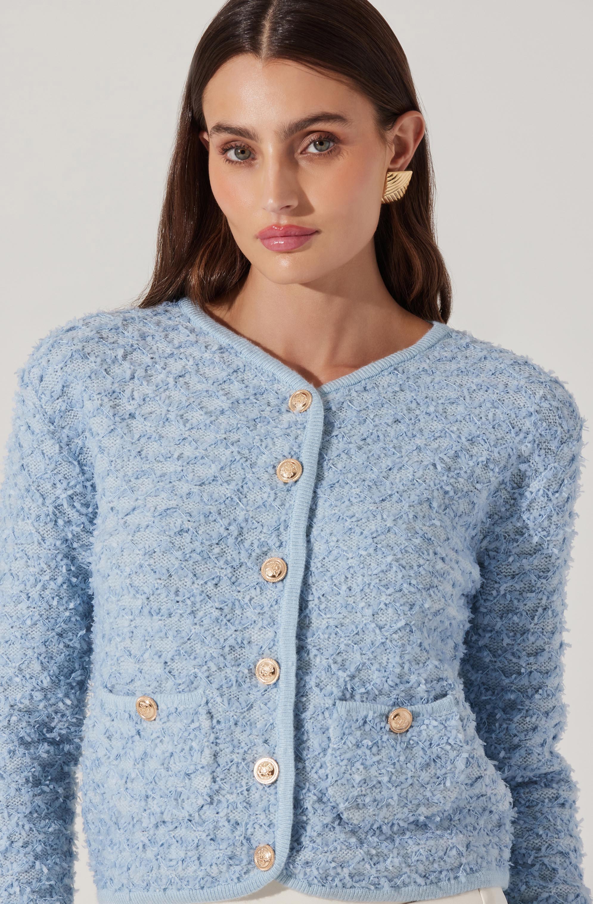 Textured Patch Pocket Cardigan - Image 2