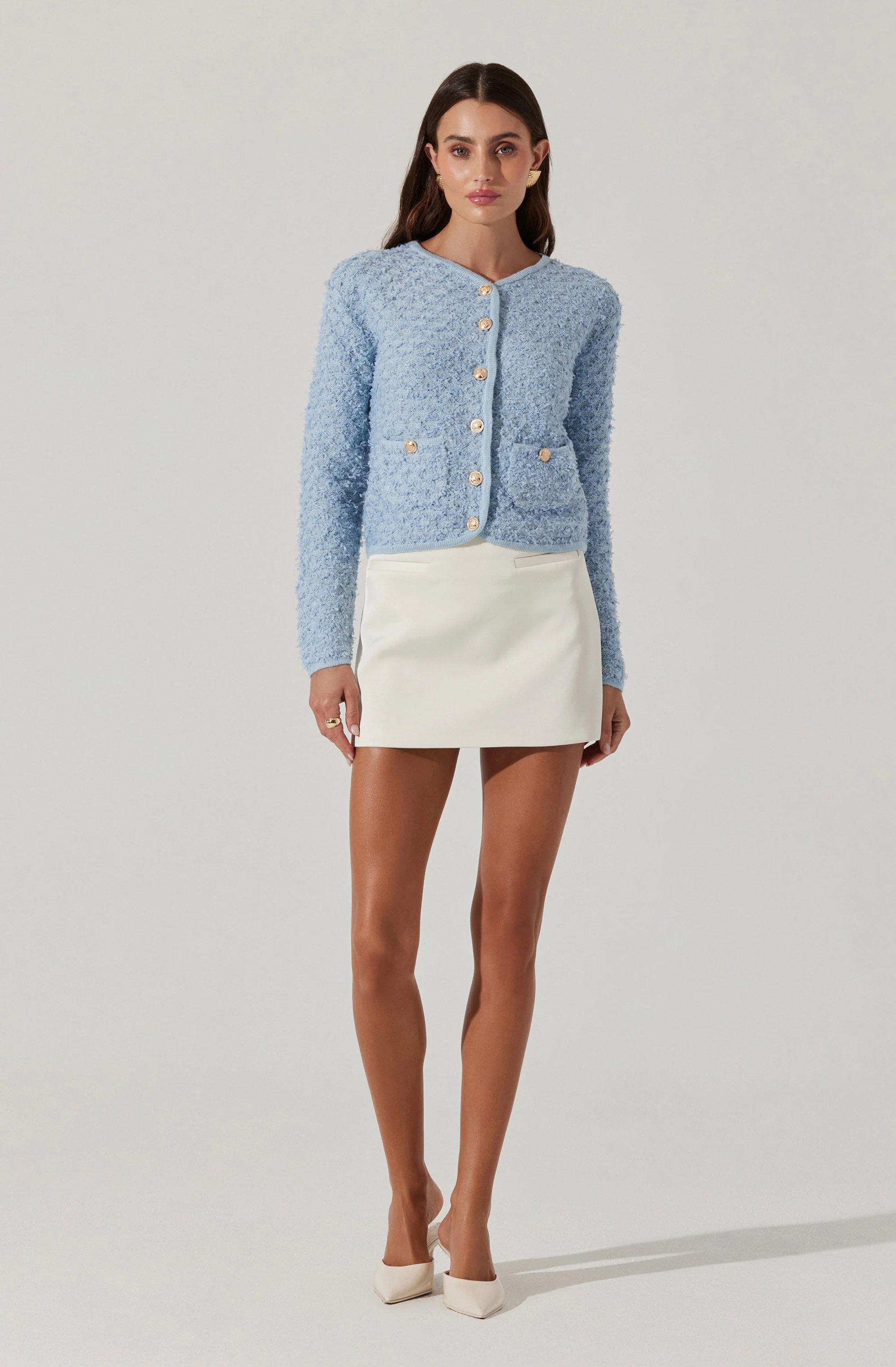 Textured Patch Pocket Cardigan - Image 3