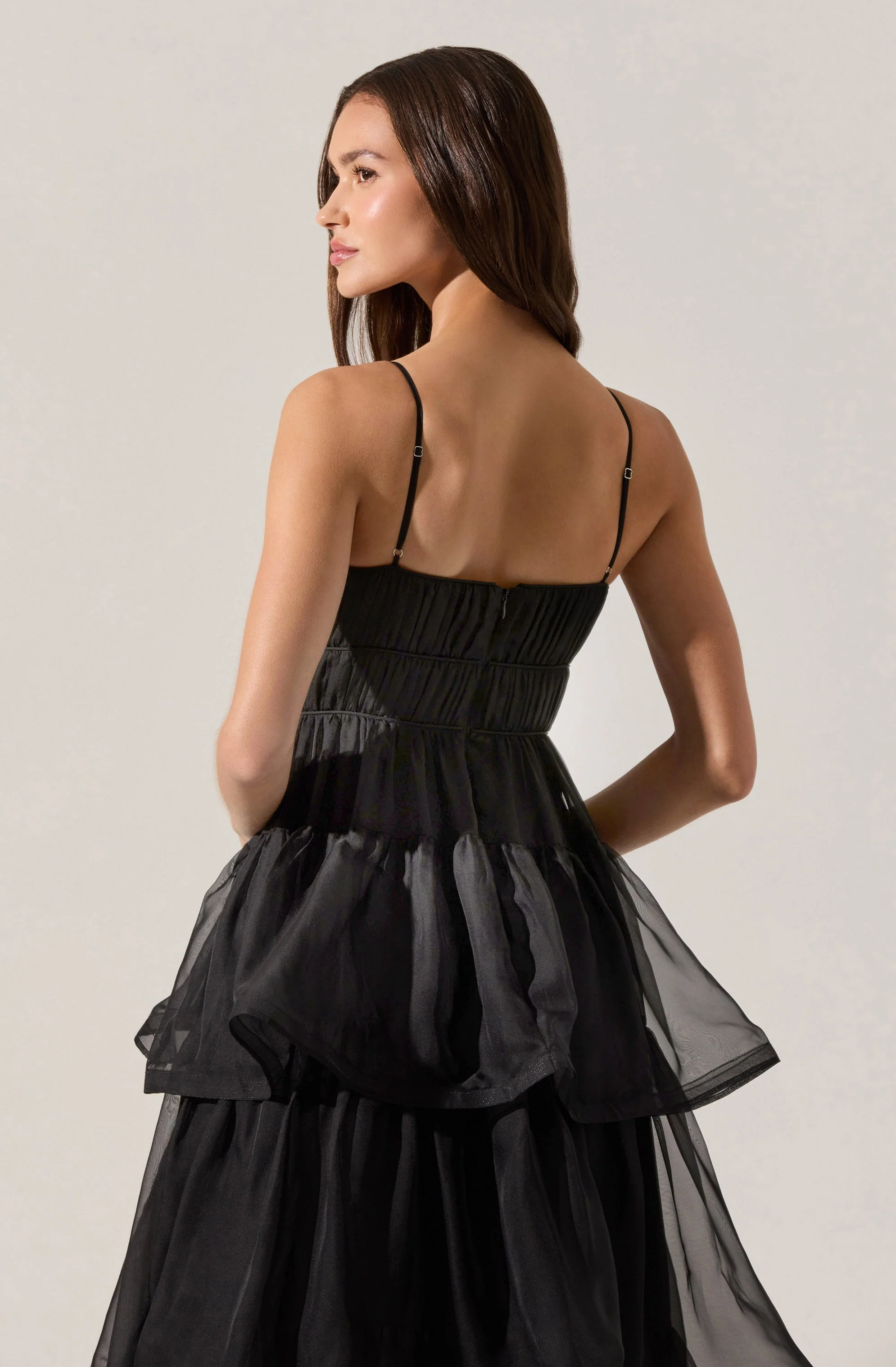 Theiria Pleated Tiered Midi Dress - Image 4