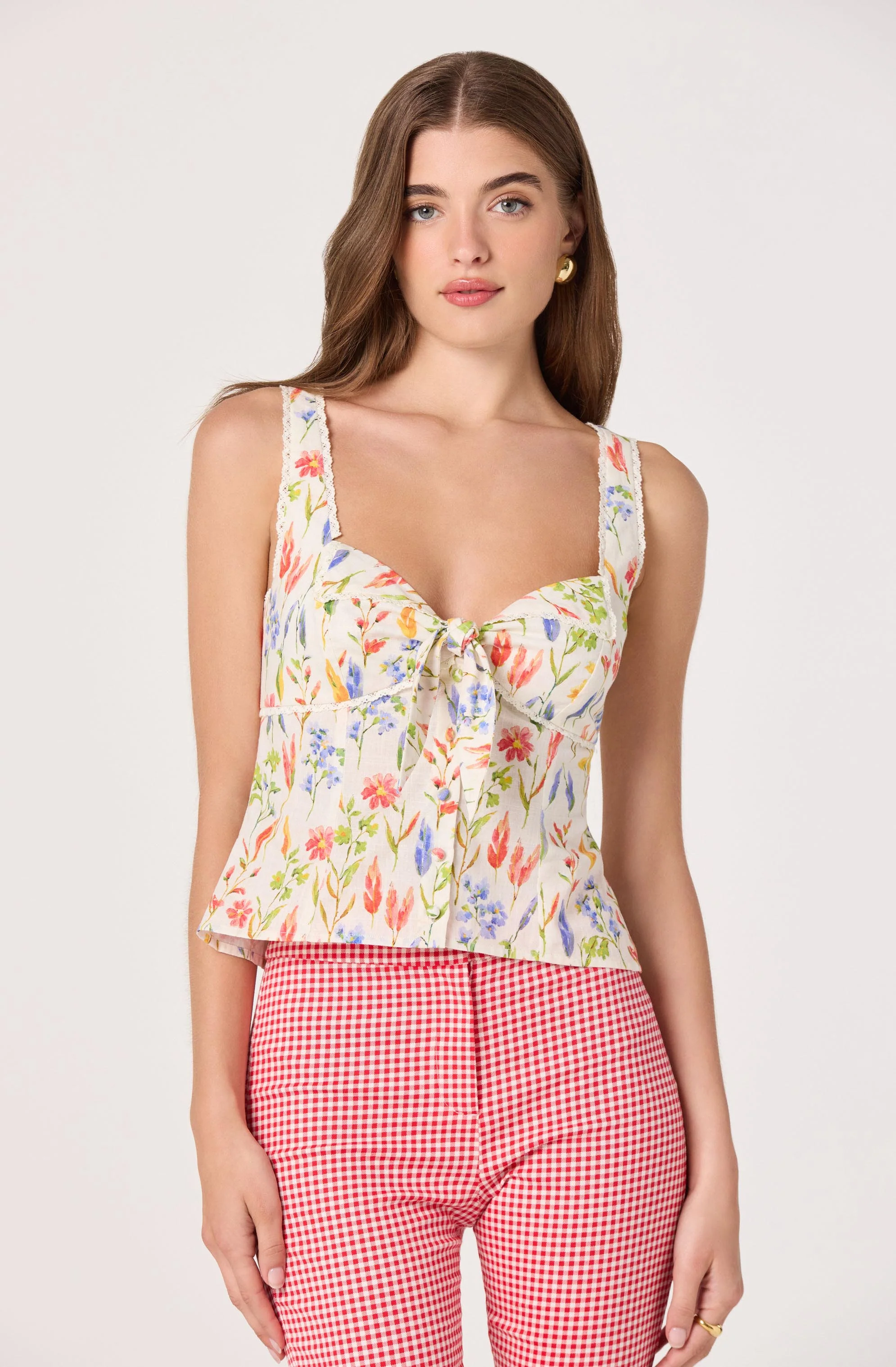 Theresa Floral Lace Bustier Tank