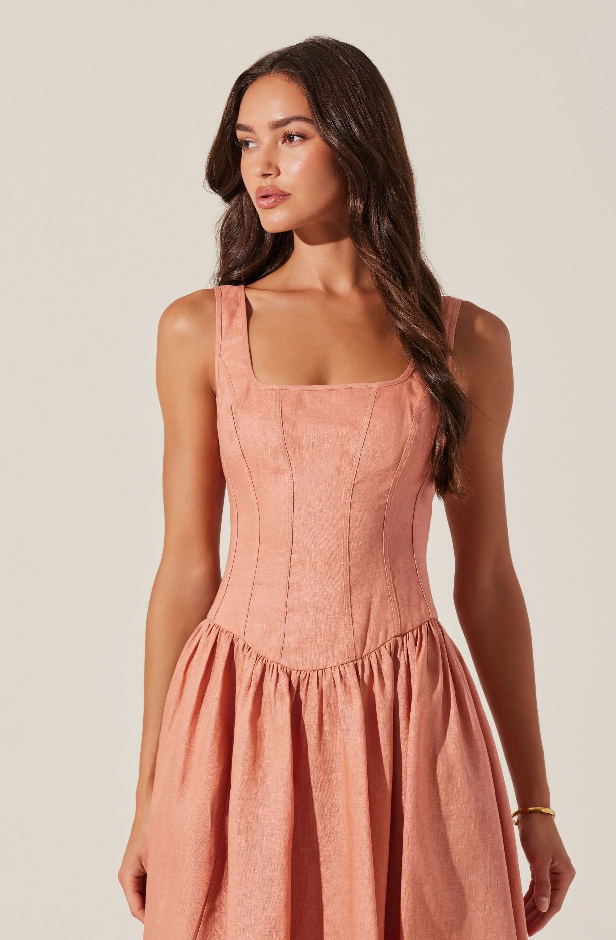Thierry Linen Midi Dress - Image 11