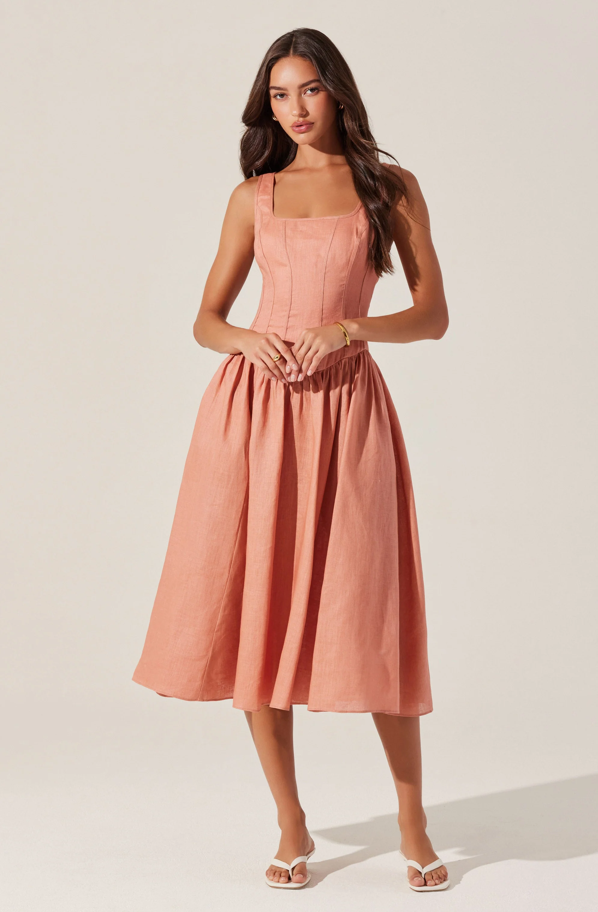 Thierry Linen Midi Dress - Image 7