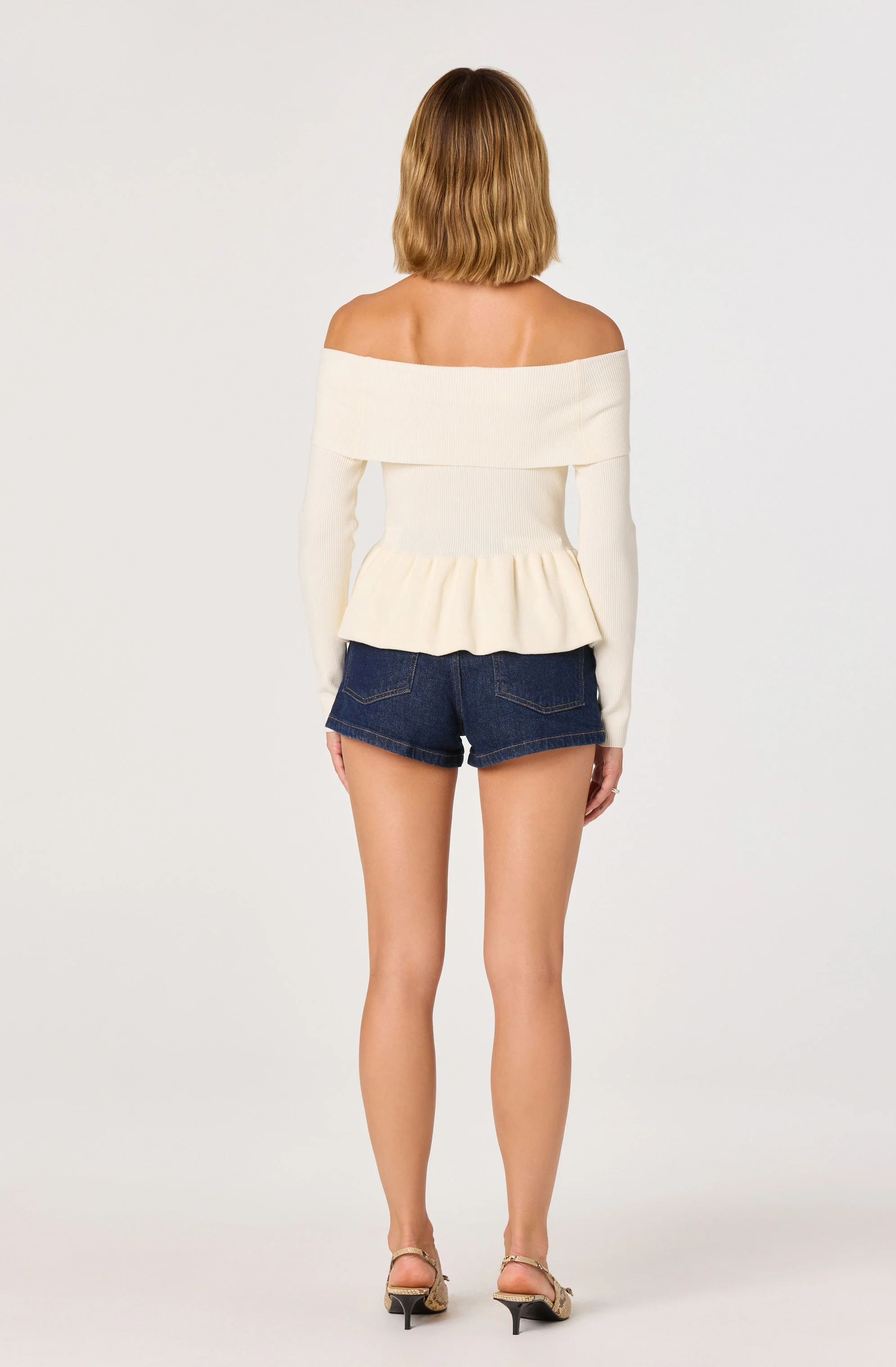 Tiarra Off-Shoulder Peplum Sweater - Image 4