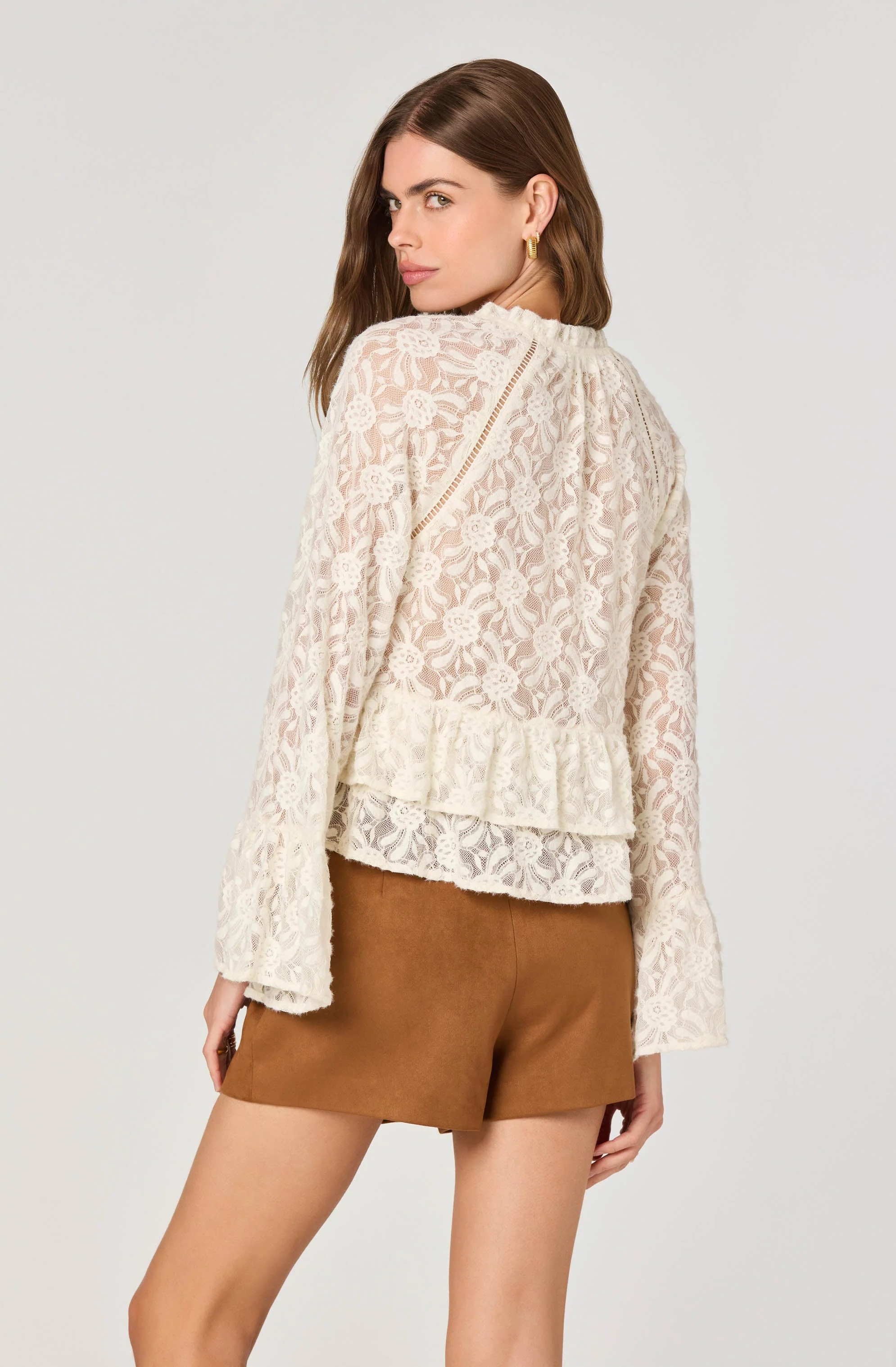 Tiered Lace V-Neck Top - Image 3
