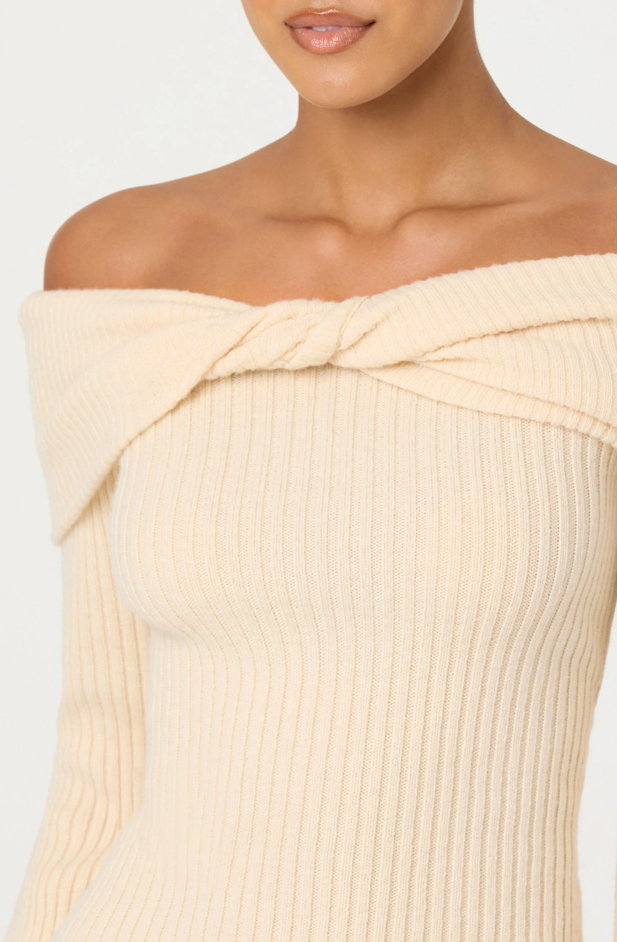 Tilde Twist Off Shoulder Sweater - Image 5