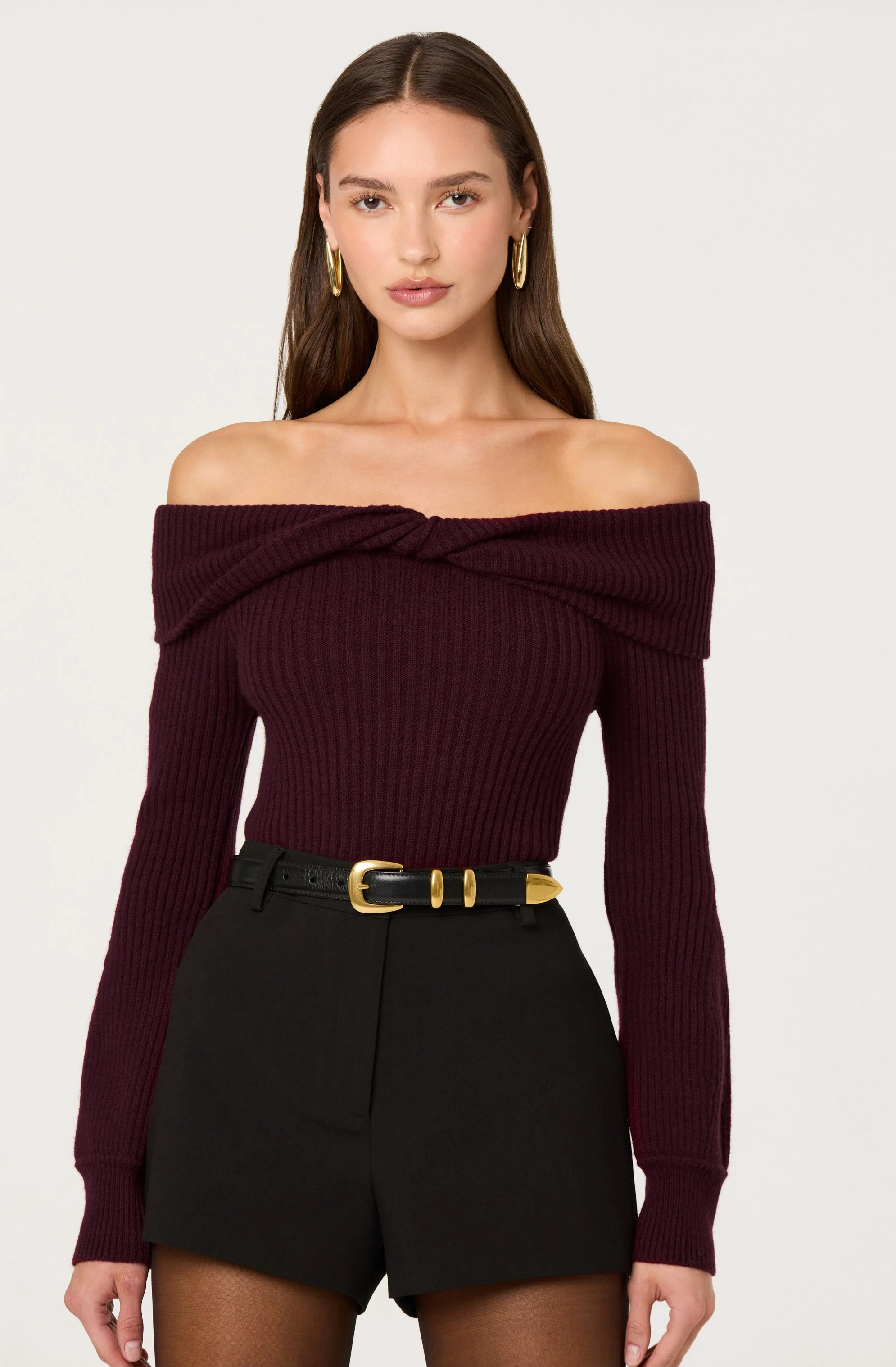 Tilde Twist Off Shoulder Sweater - Image 7