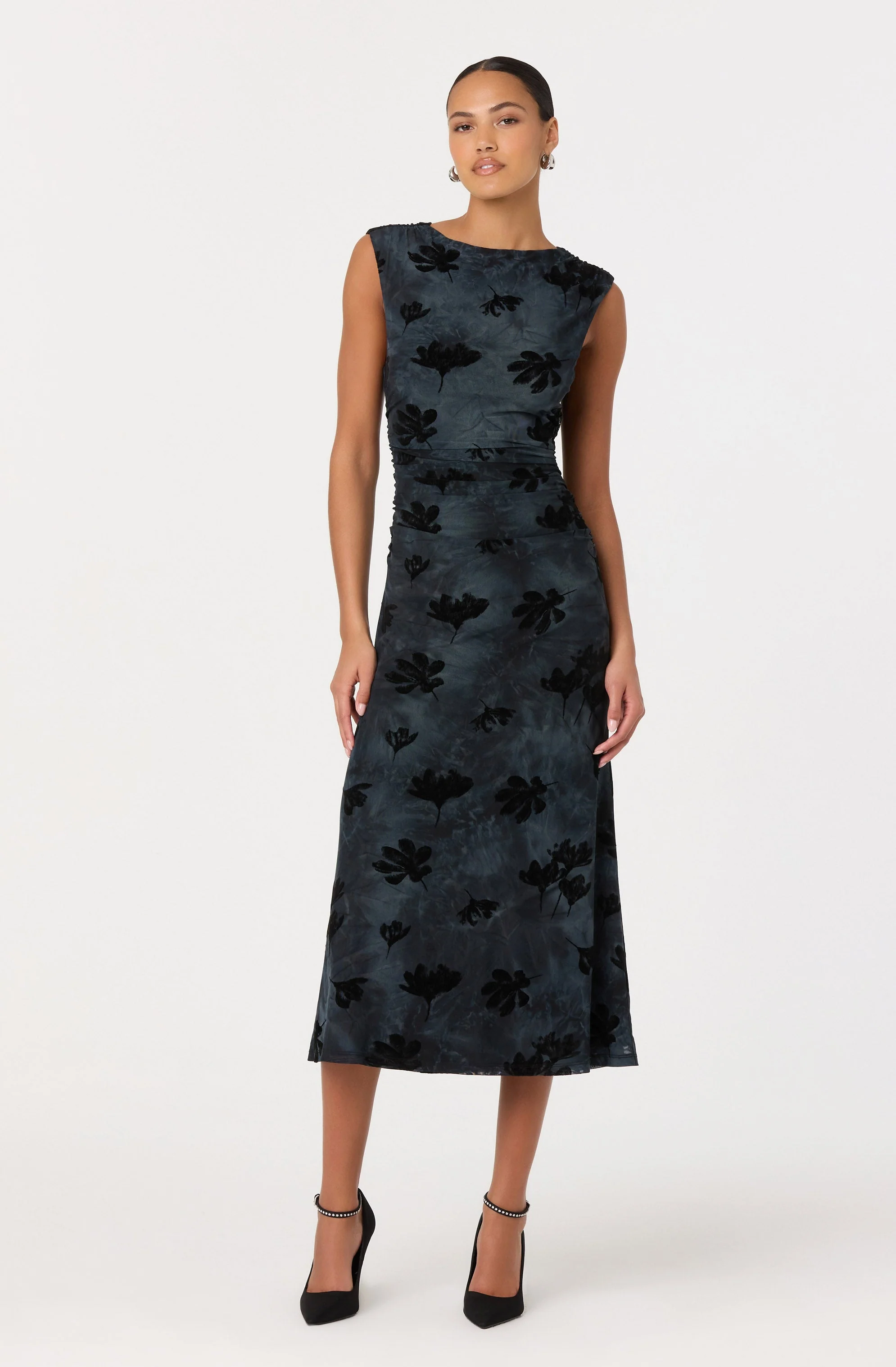 Tionne Floral Midi Dress - Image 3