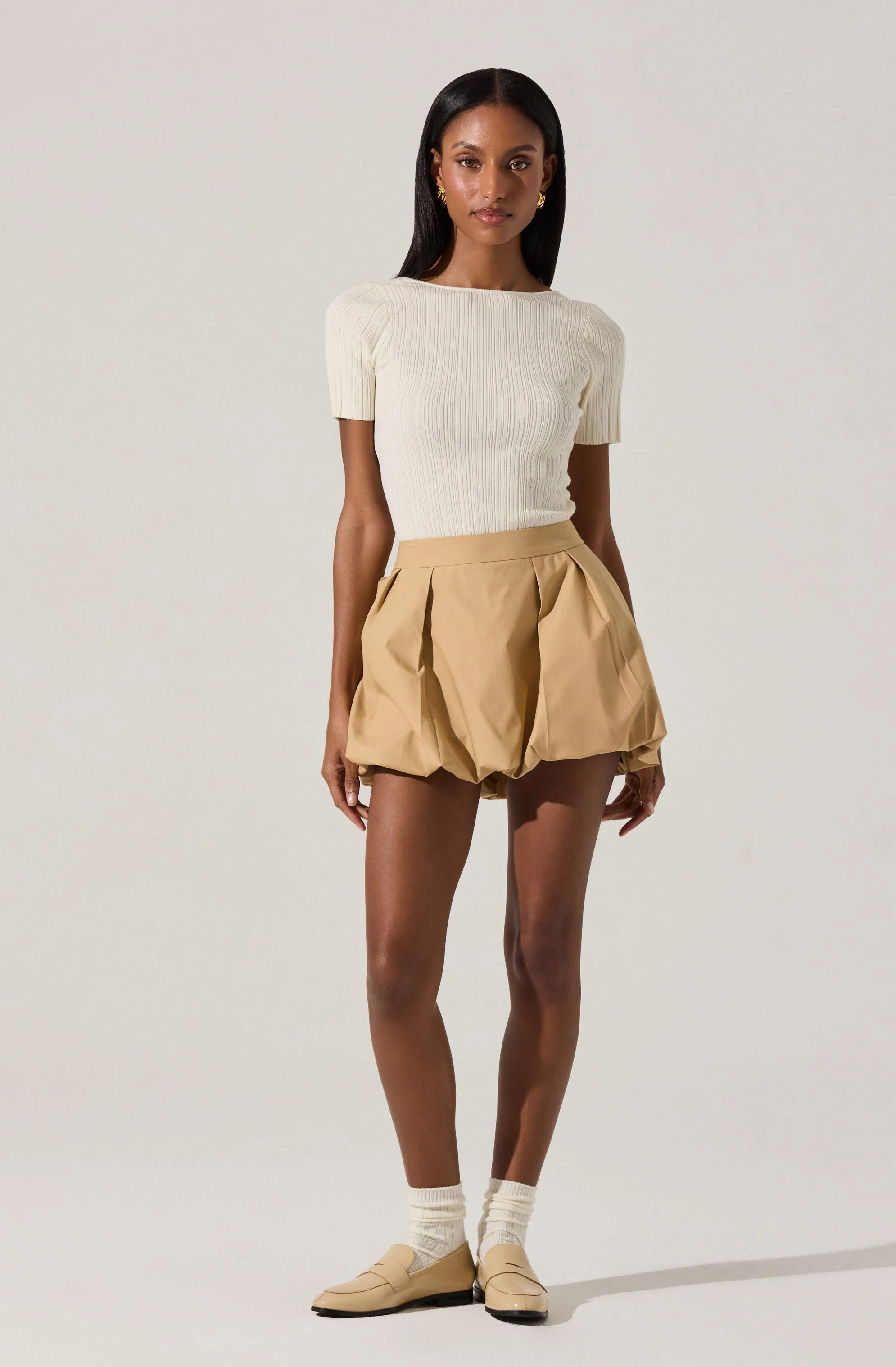 Toini Pleated Bubble Mini Skort - Image 2