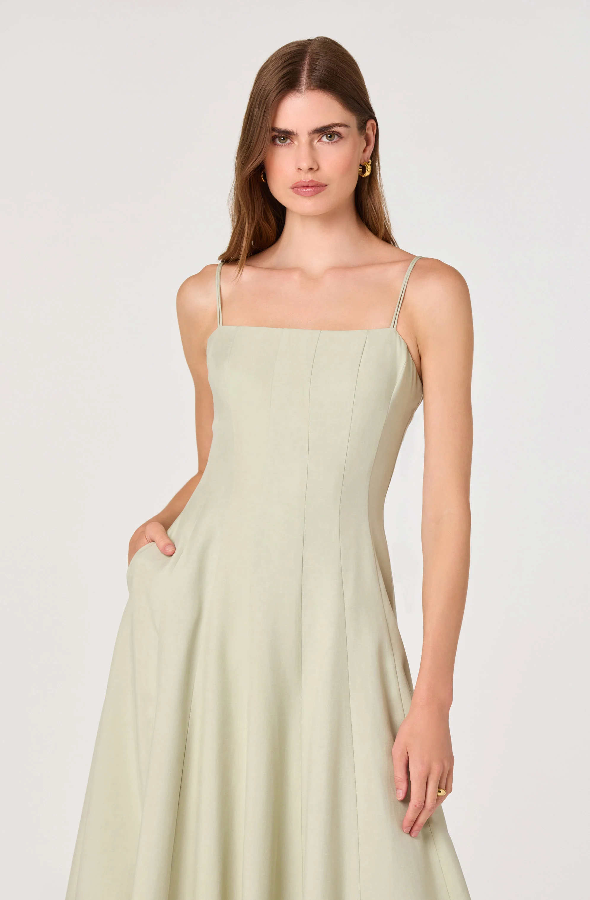 Trisha Square Neck Midi Dress - Image 11