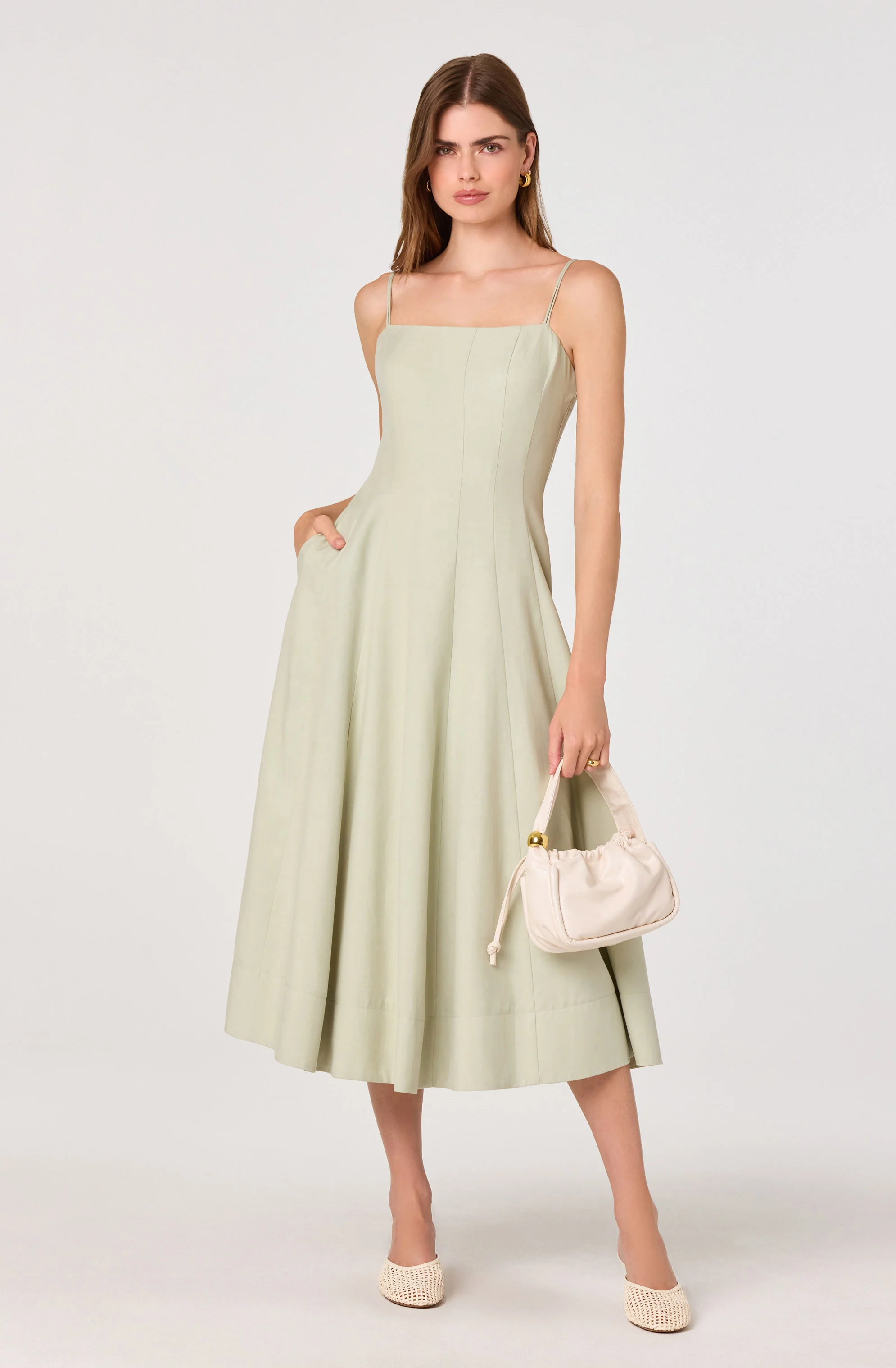 Trisha Square Neck Midi Dress - Image 7
