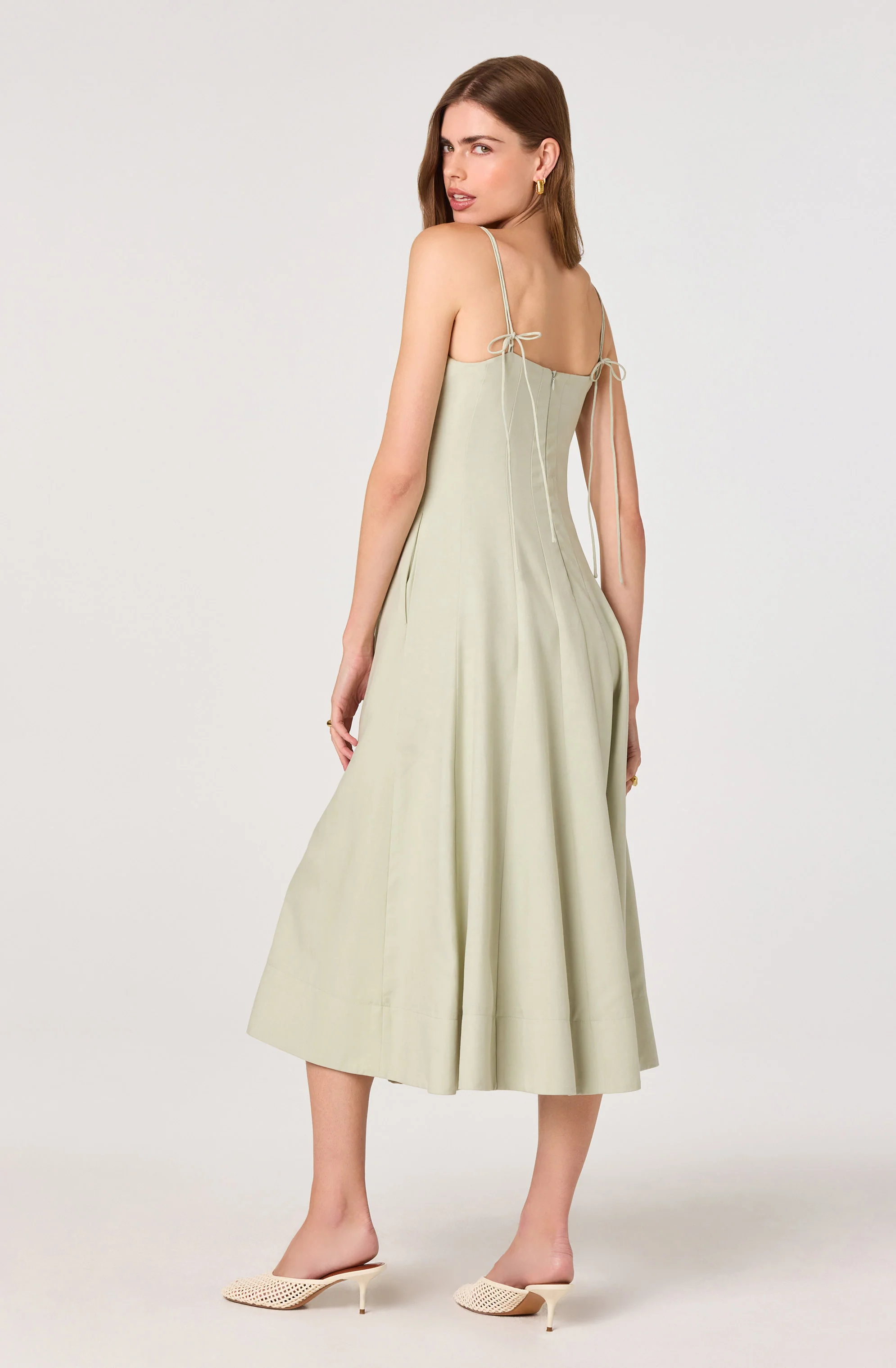 Trisha Square Neck Midi Dress - Image 9