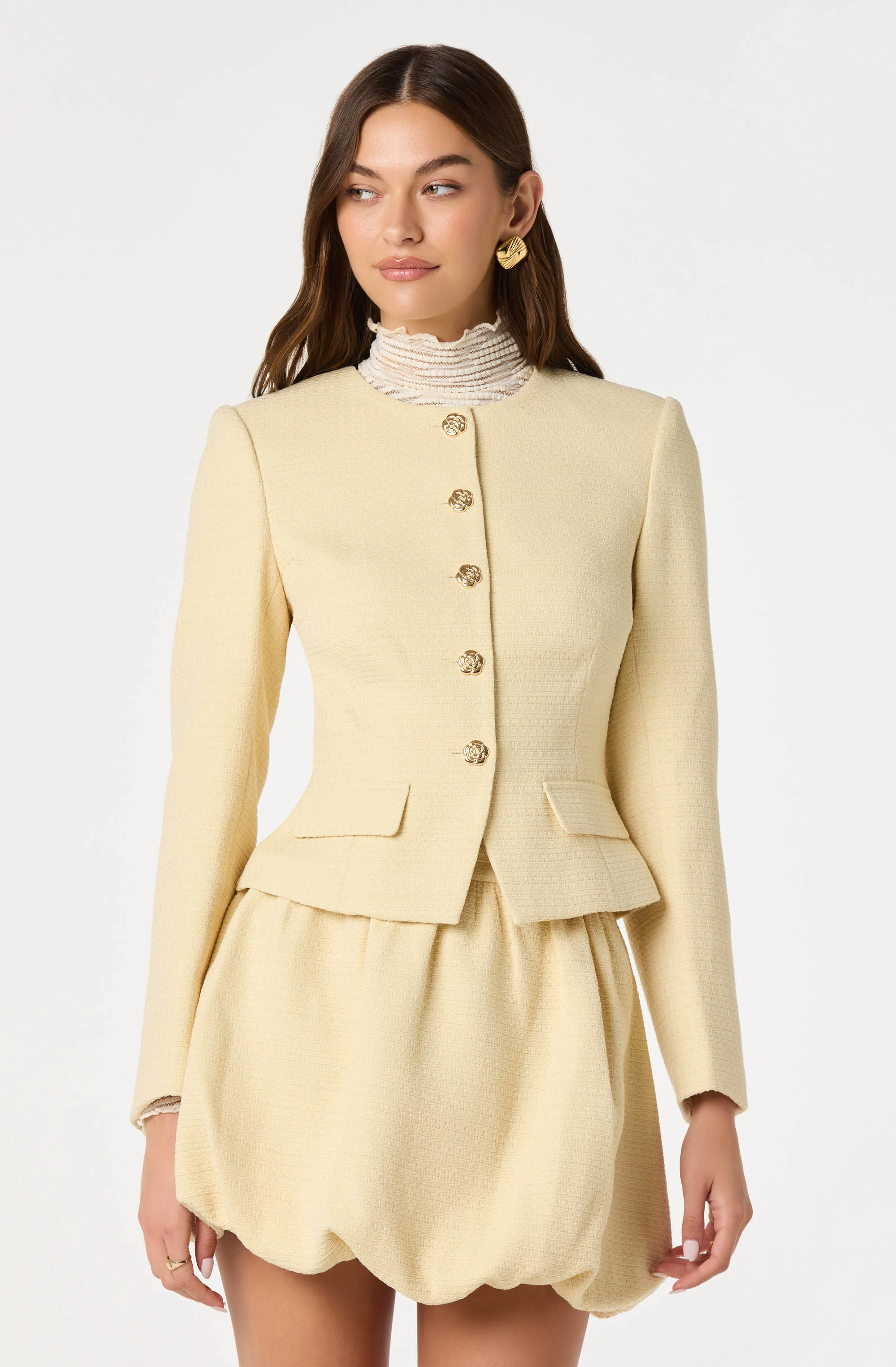 Tweed Tailored Blazer Jacket - Image 3