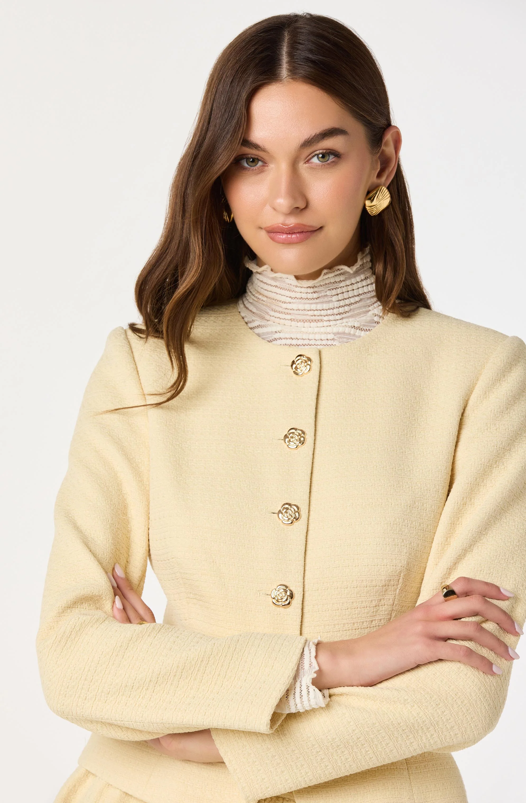 Tweed Tailored Blazer Jacket - Image 5
