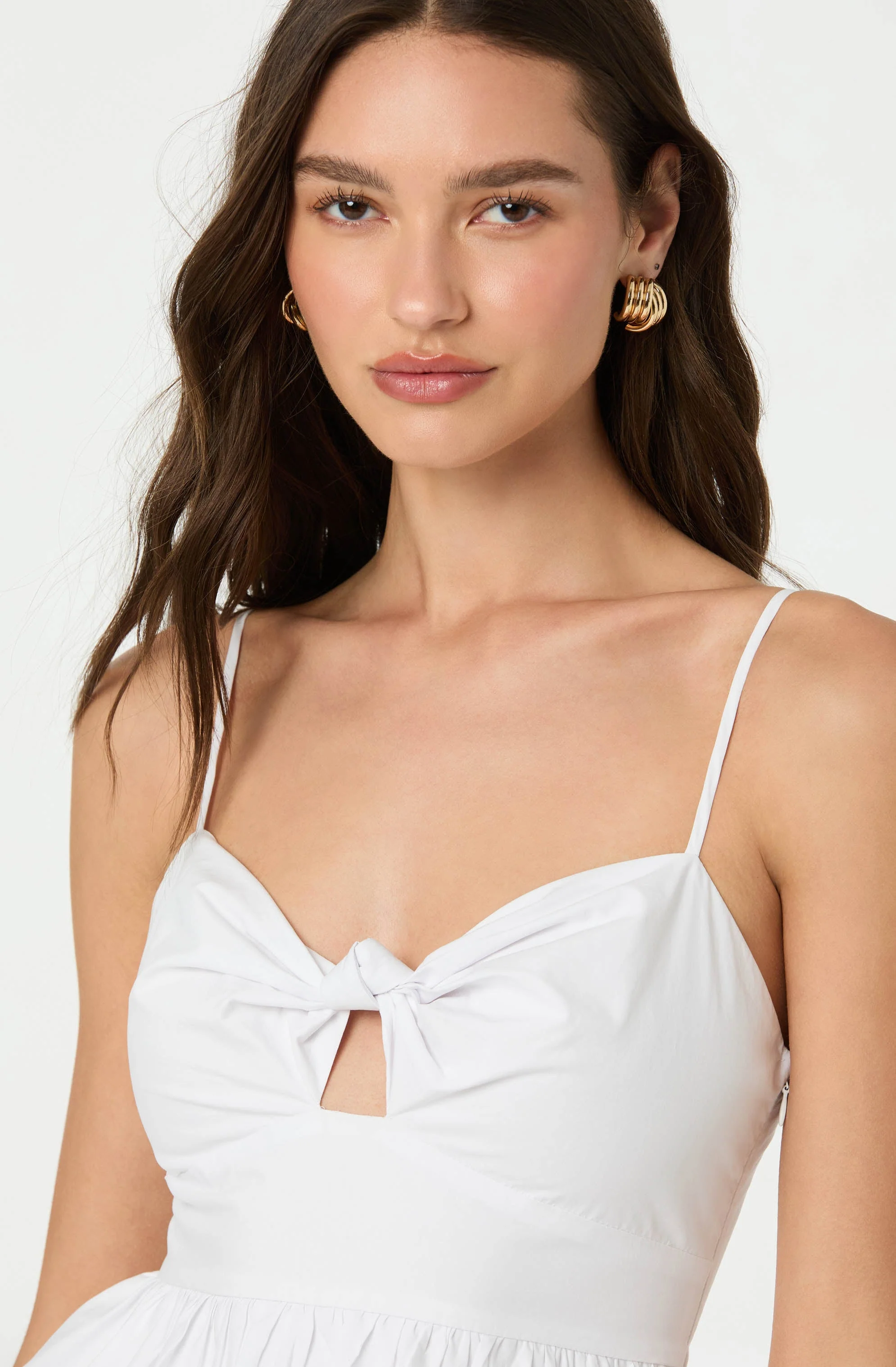 Cutout Bubble Hem Peplum Top - Image 12