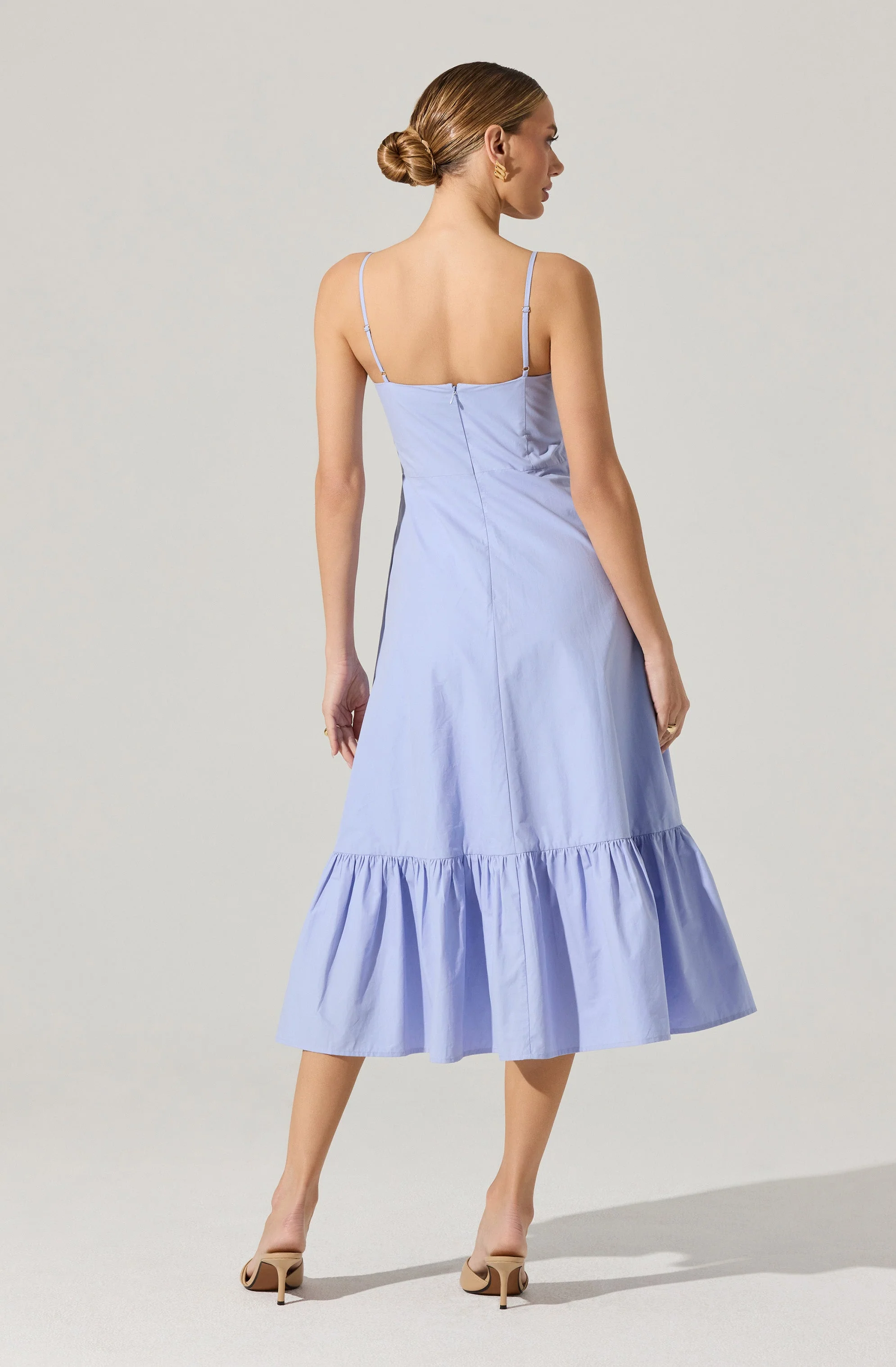 Asymmetrical Bow Midi Dress - Image 5