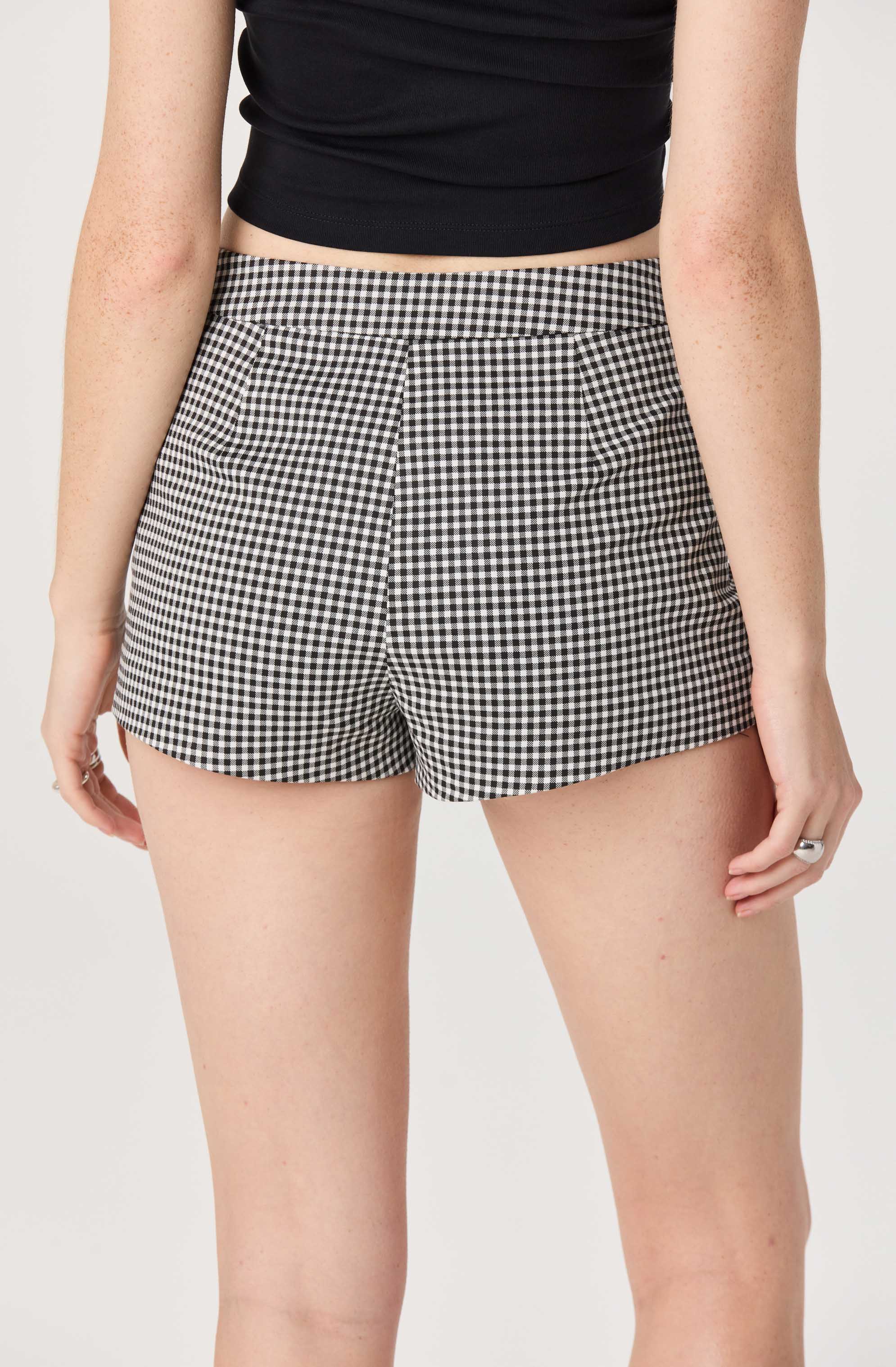 Valerie High-Rise Gingham Hot Pants - Image 10