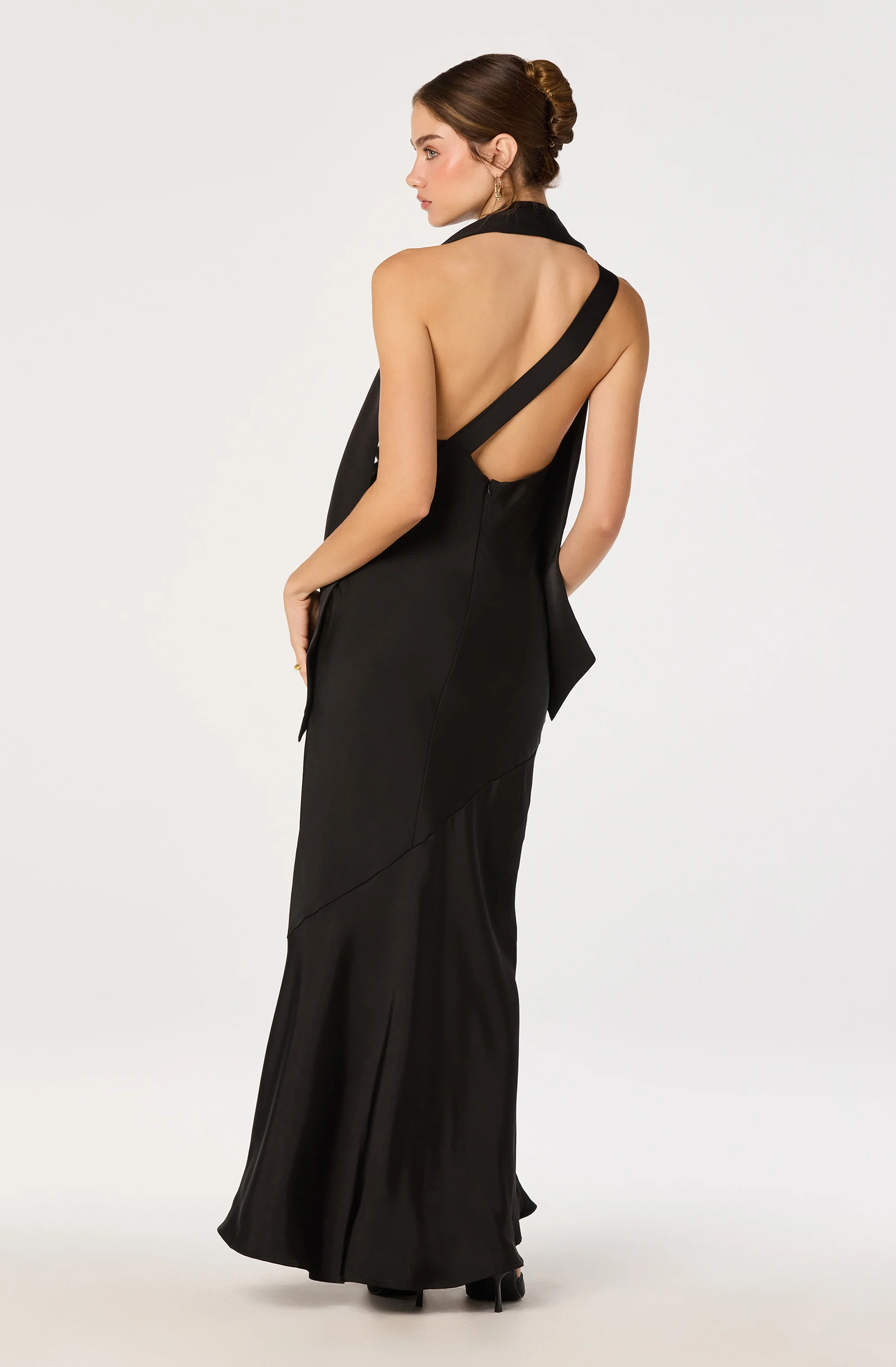 Varya Satin Cowl Neck Maxi Dress - Image 12