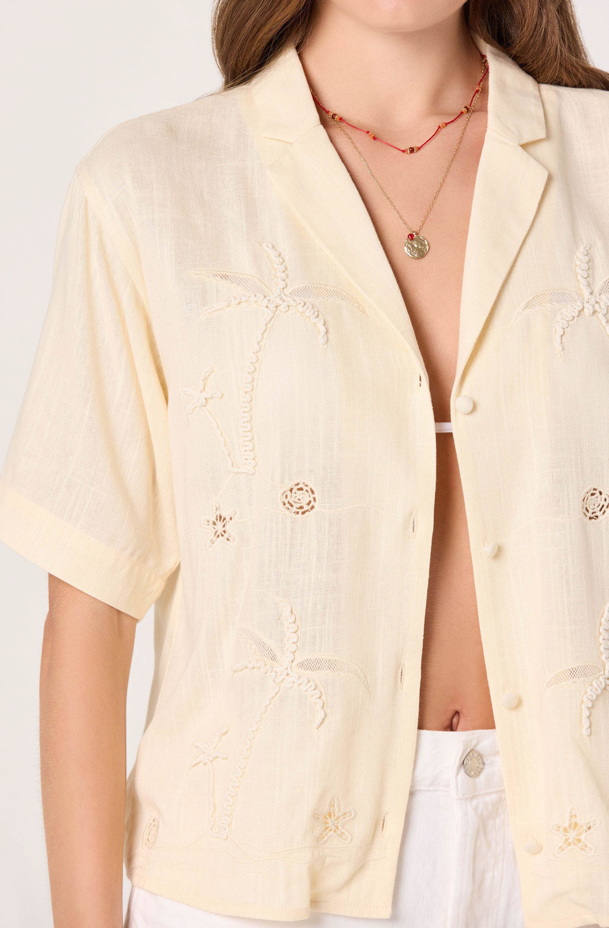 Vesa Embroidered Linen Button-Up Shirt - Image 4