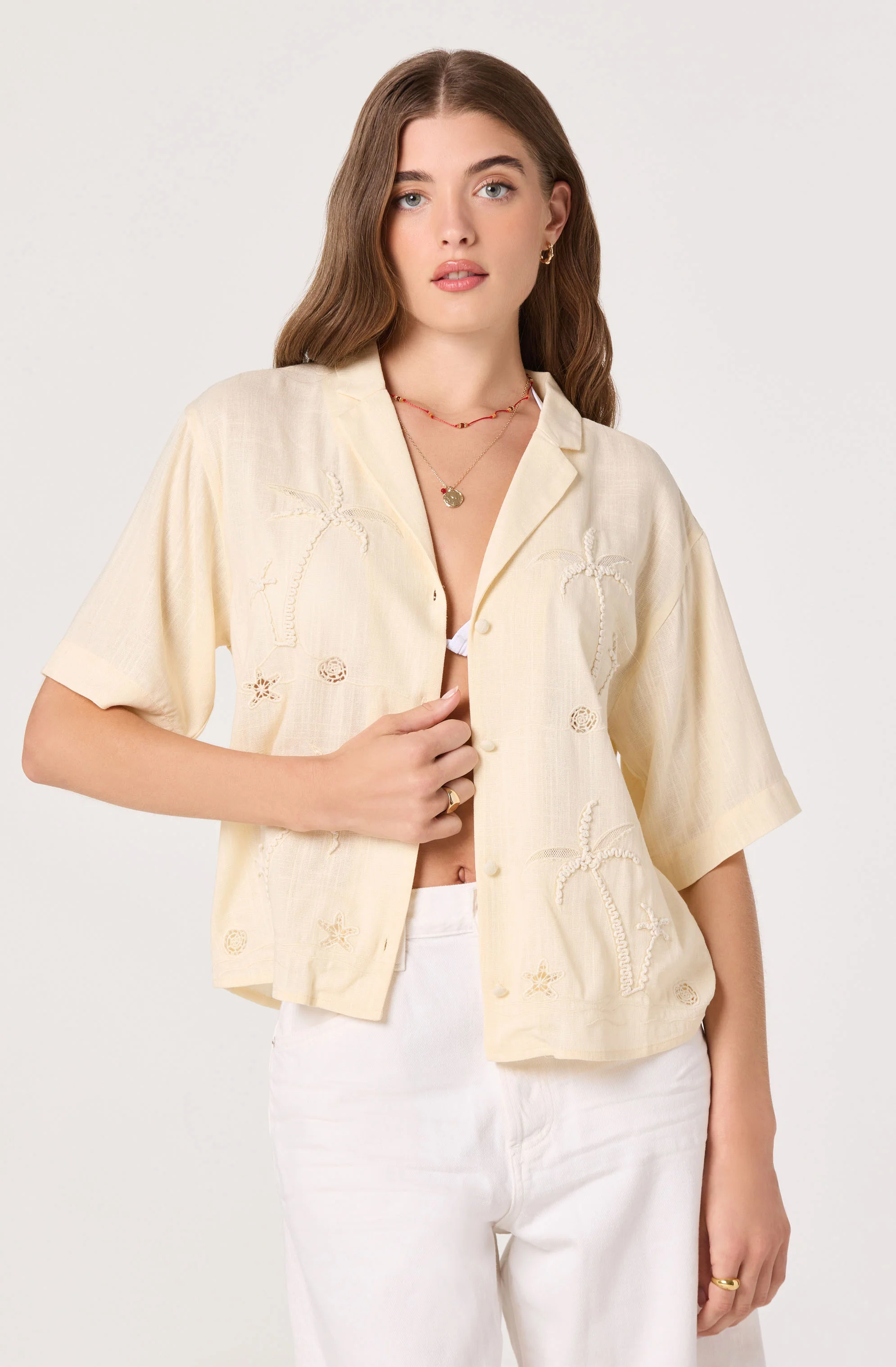 Vesa Embroidered Linen Button-Up Shirt - Image 6