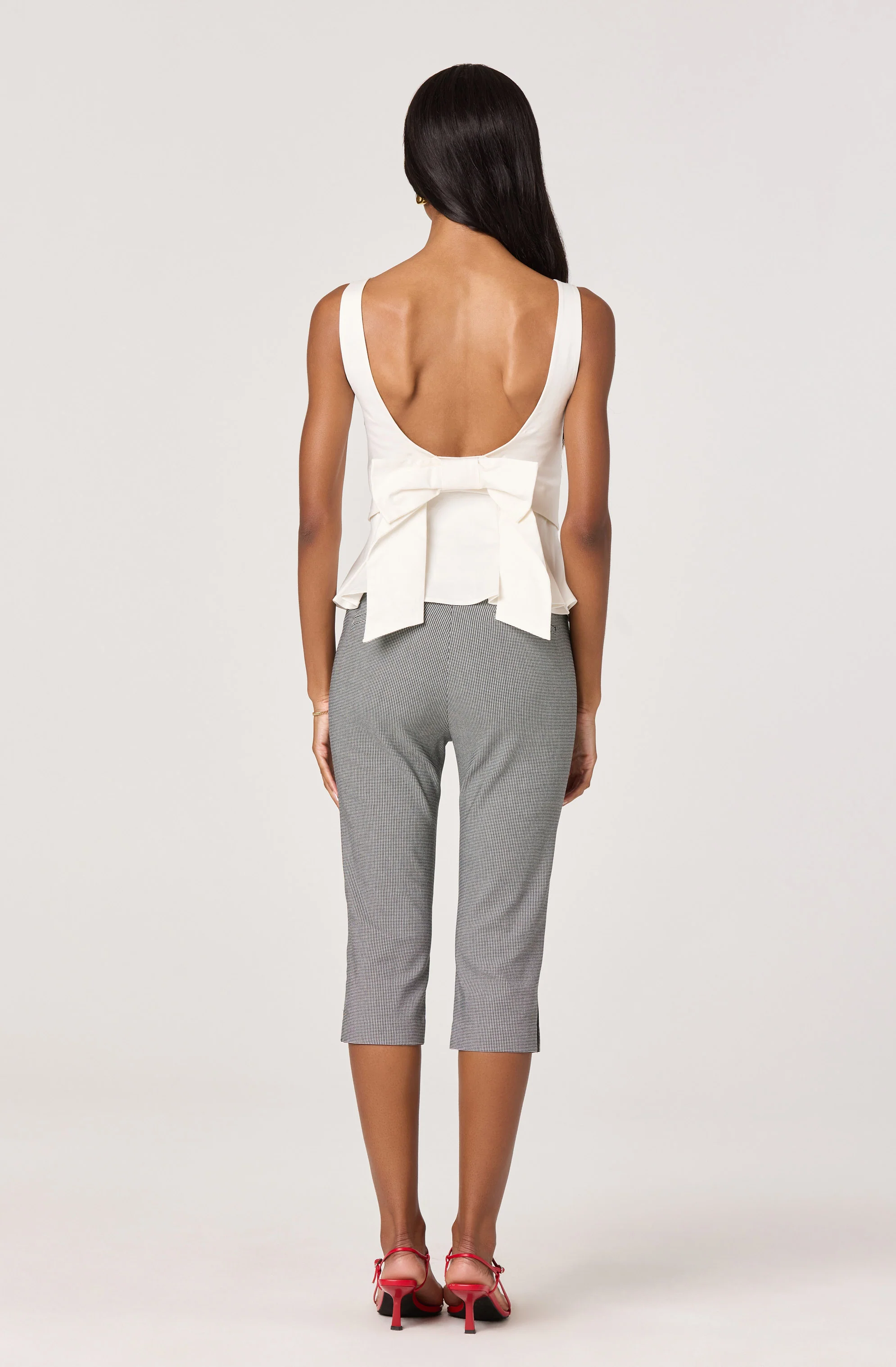 Viki Bow-Back Peplum Top - Image 4