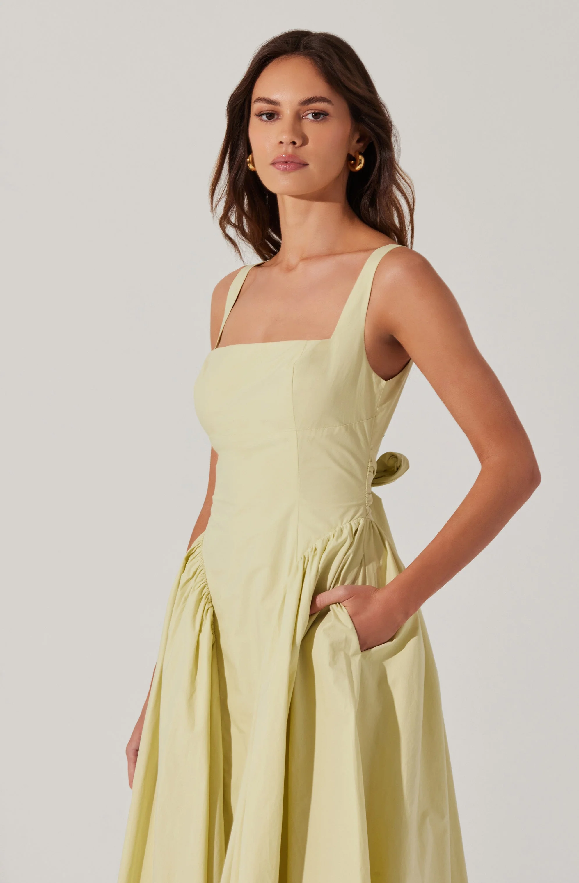Vinya Poplin Drop Waist Dress - Image 15
