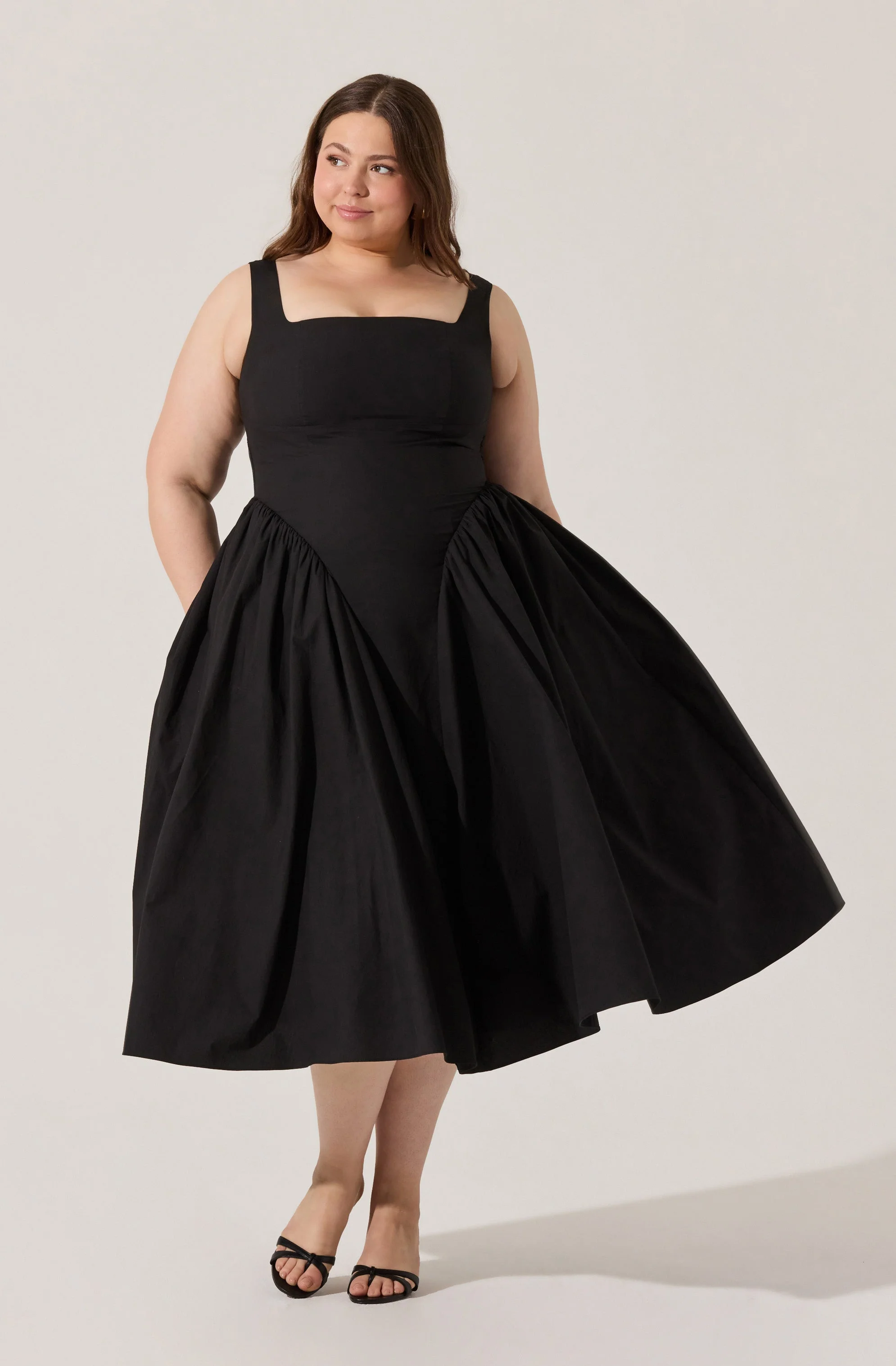Vinya Poplin Drop Waist Dress - Image 19