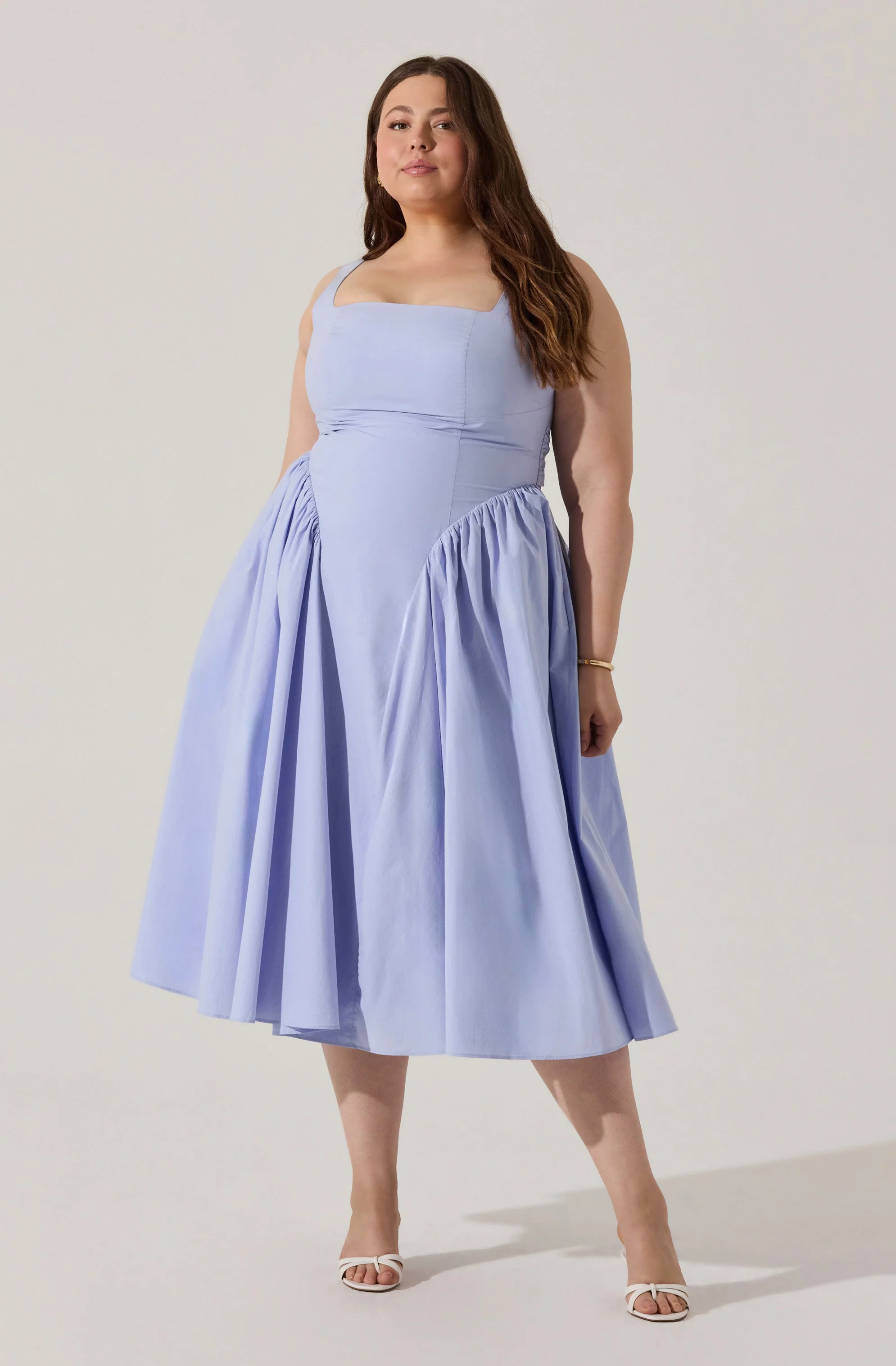 Vinya Poplin Drop Waist Dress - Image 26