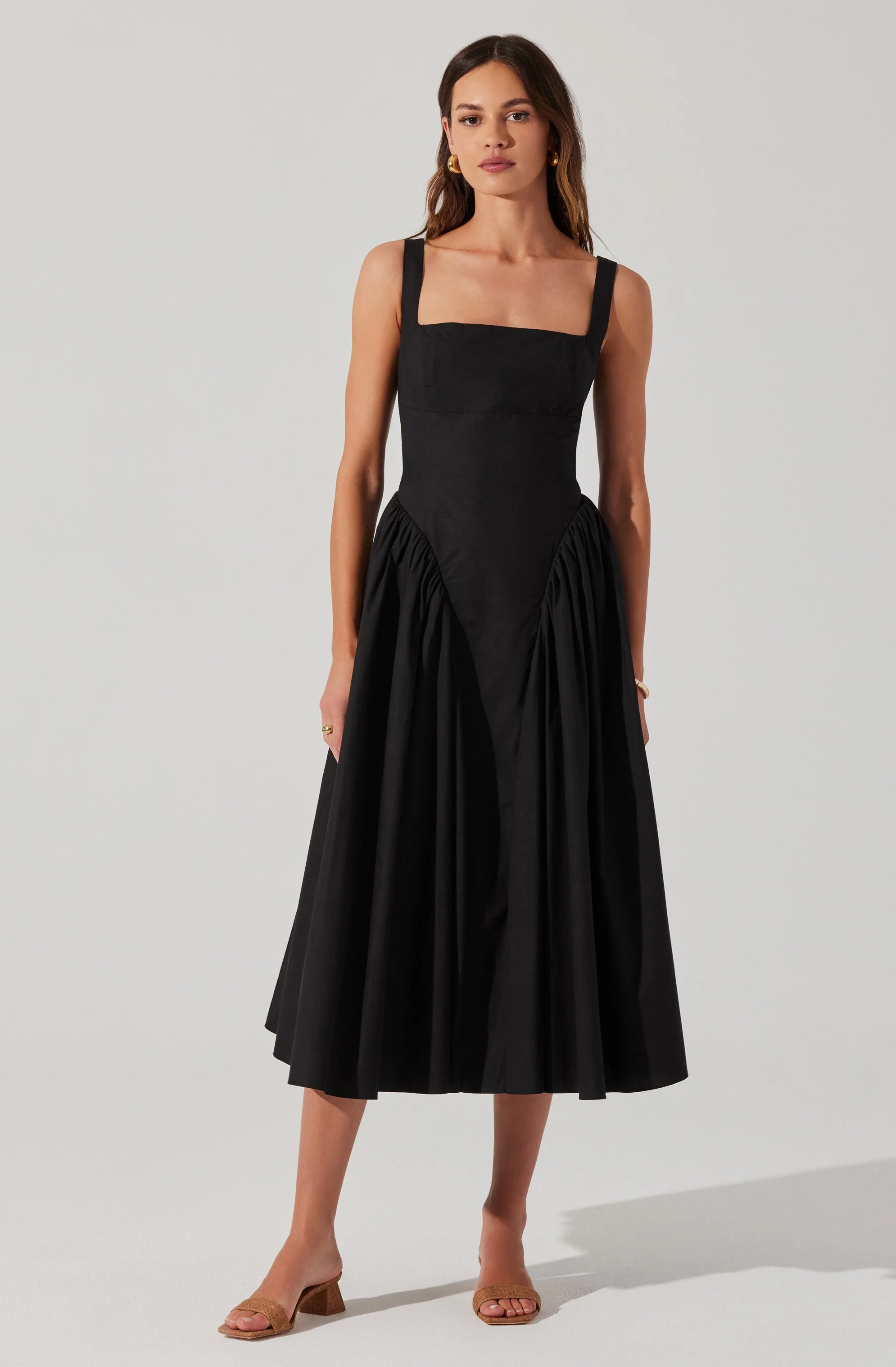 Vinya Poplin Drop Waist Dress - Image 3