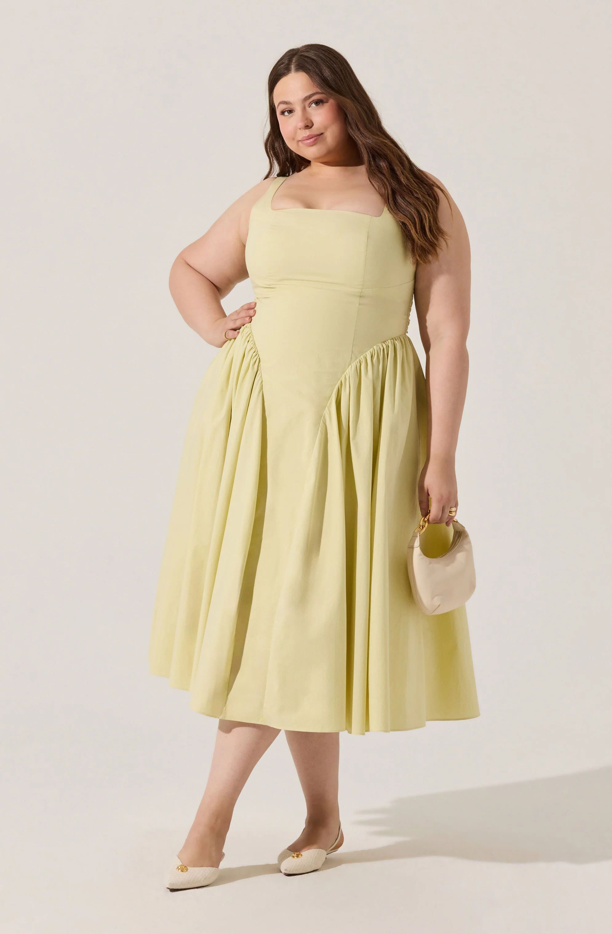 Vinya Poplin Drop Waist Dress - Image 31