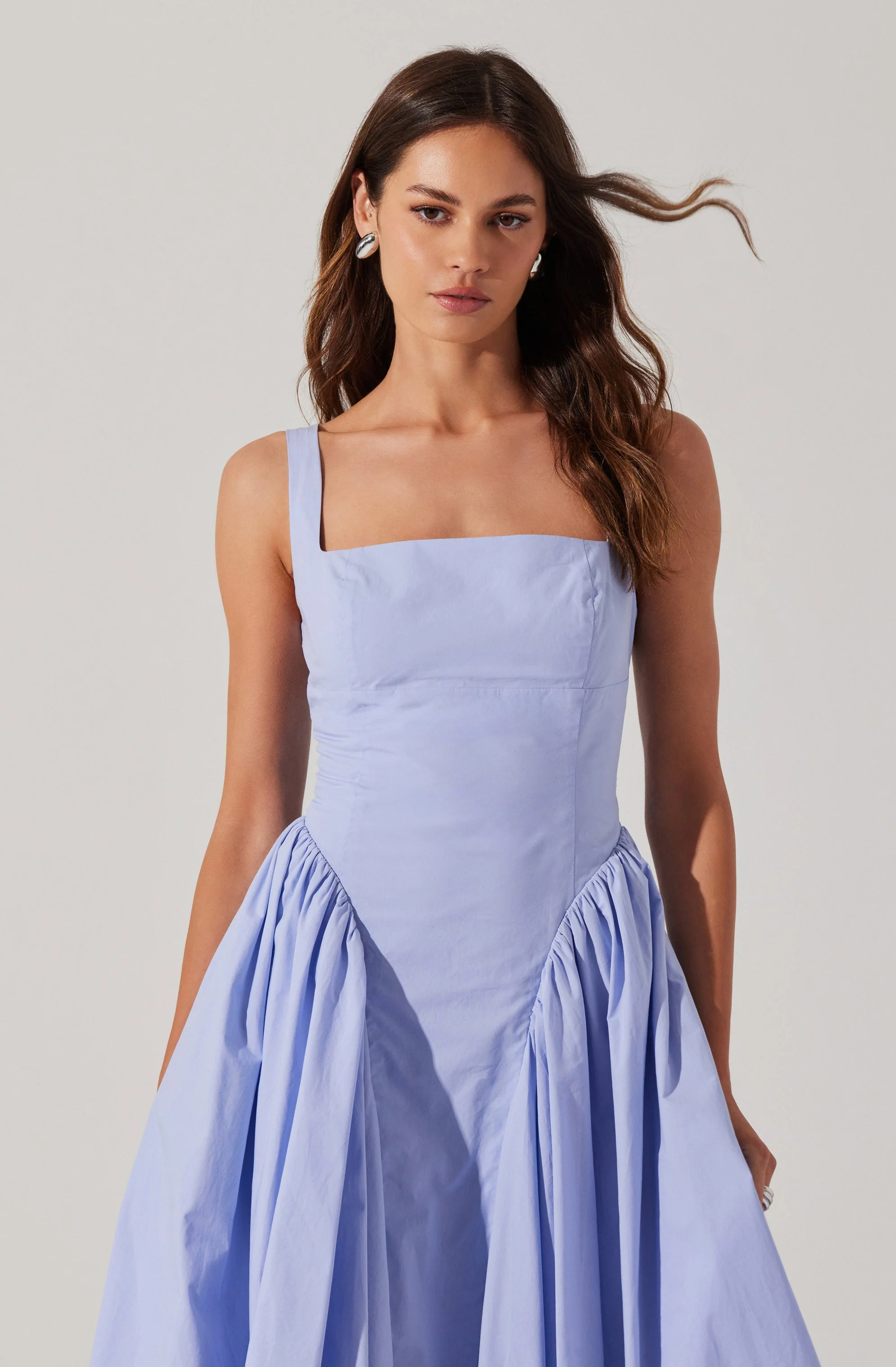 Vinya Poplin Drop Waist Dress - Image 9