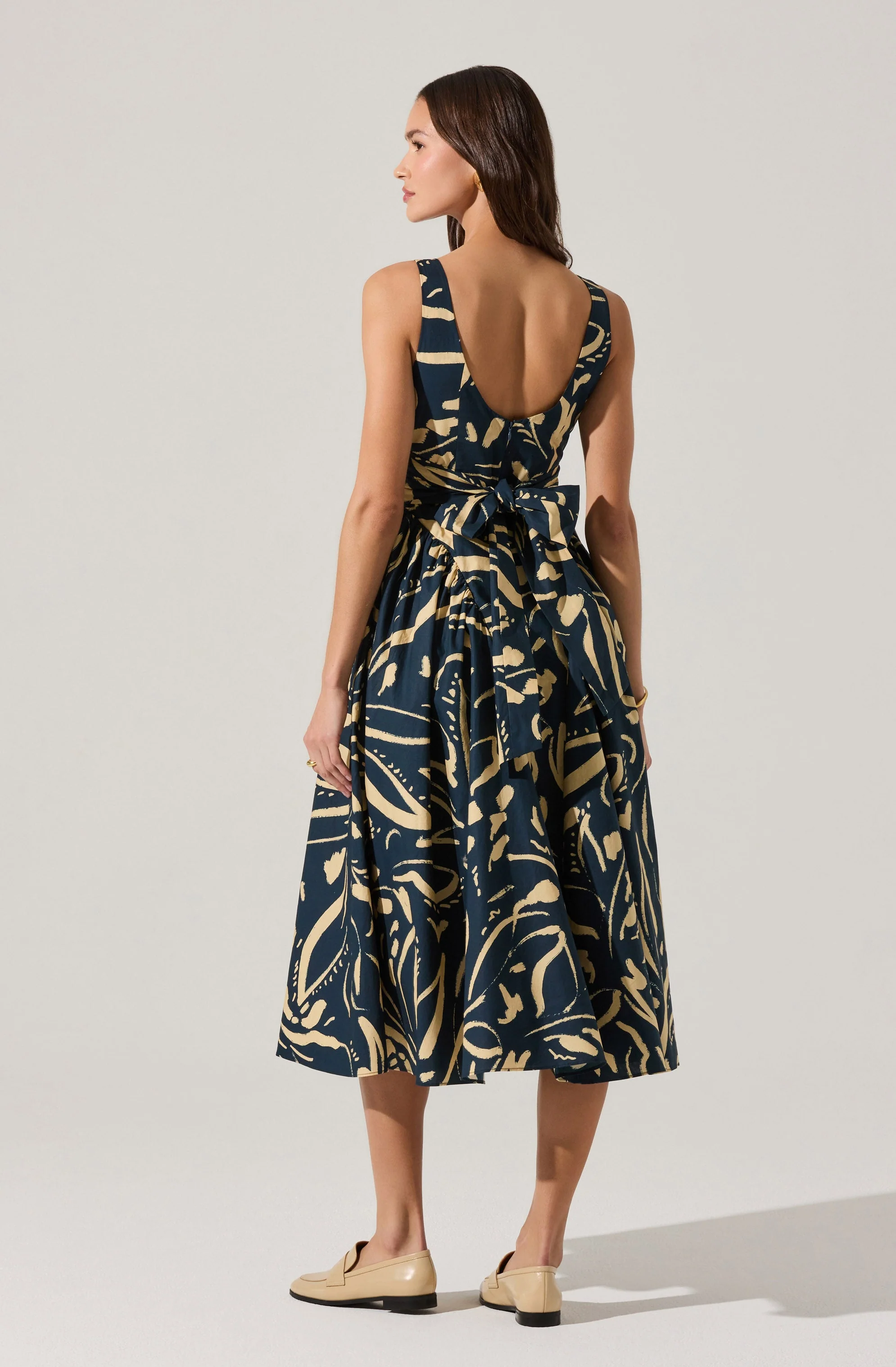 Vinya Drop Waist Midi Dress - Image 4