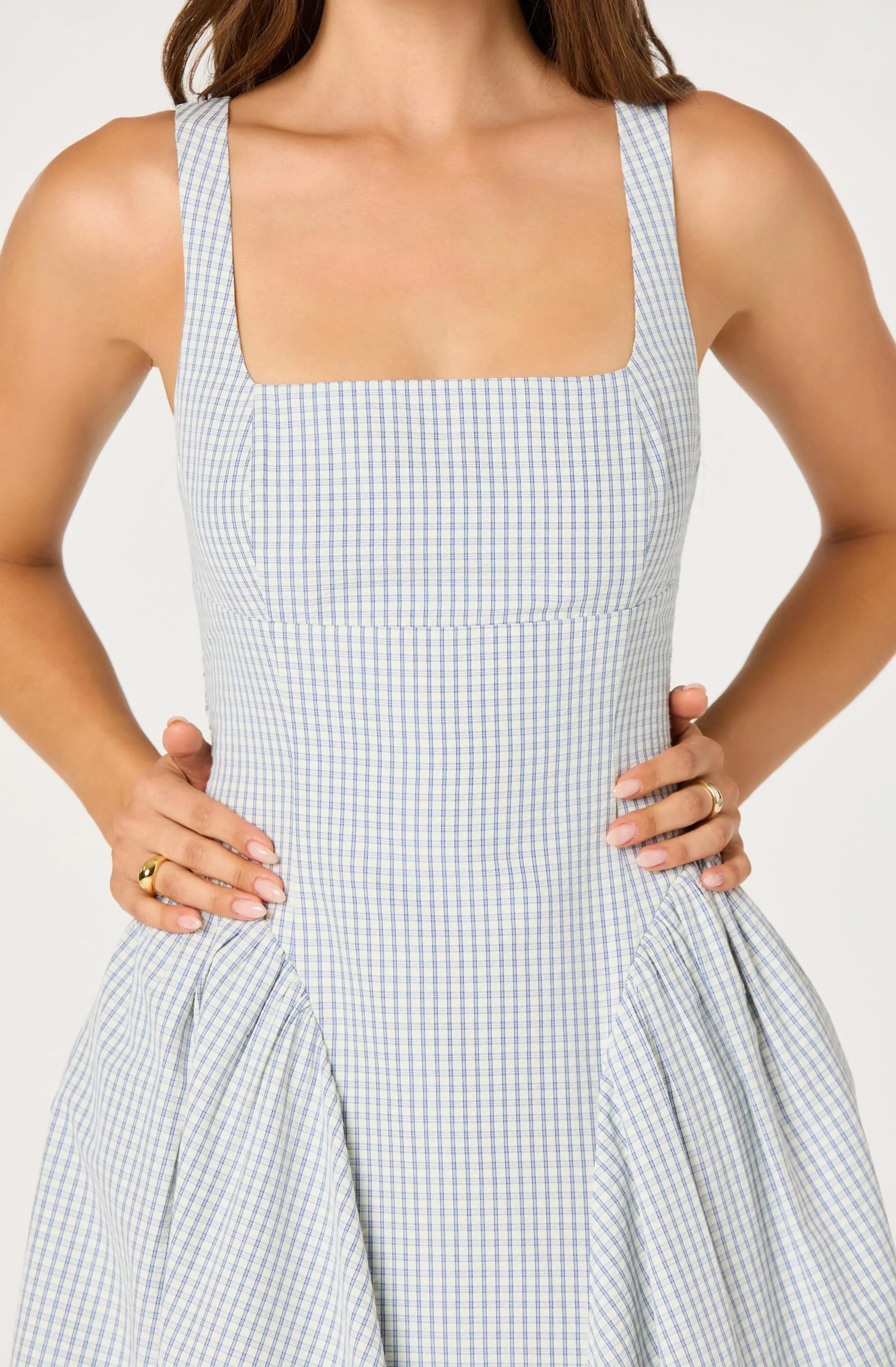 Vinya Plaid Bow-Back Midi Dress - Image 4