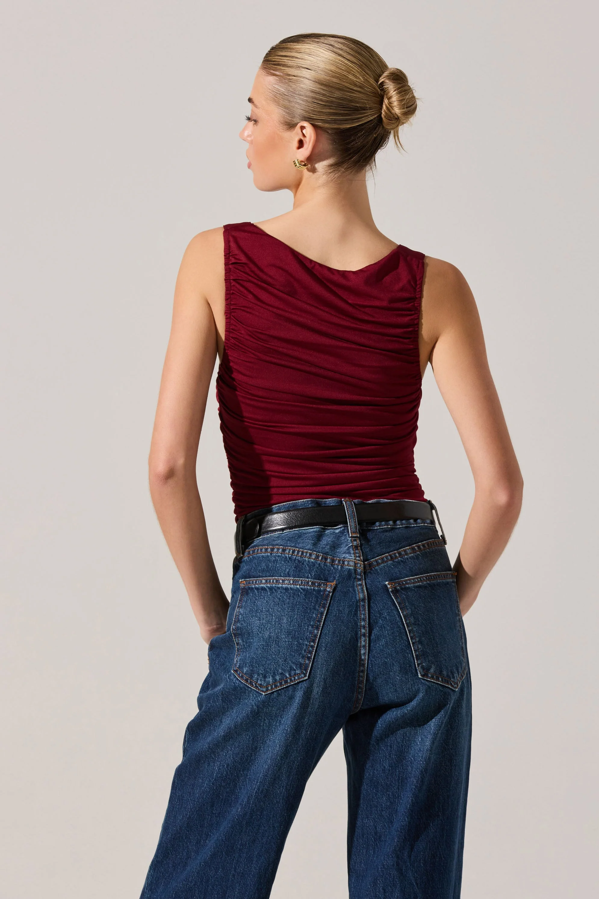 Voncile Ruched Square Neck Bodysuit - Image 11