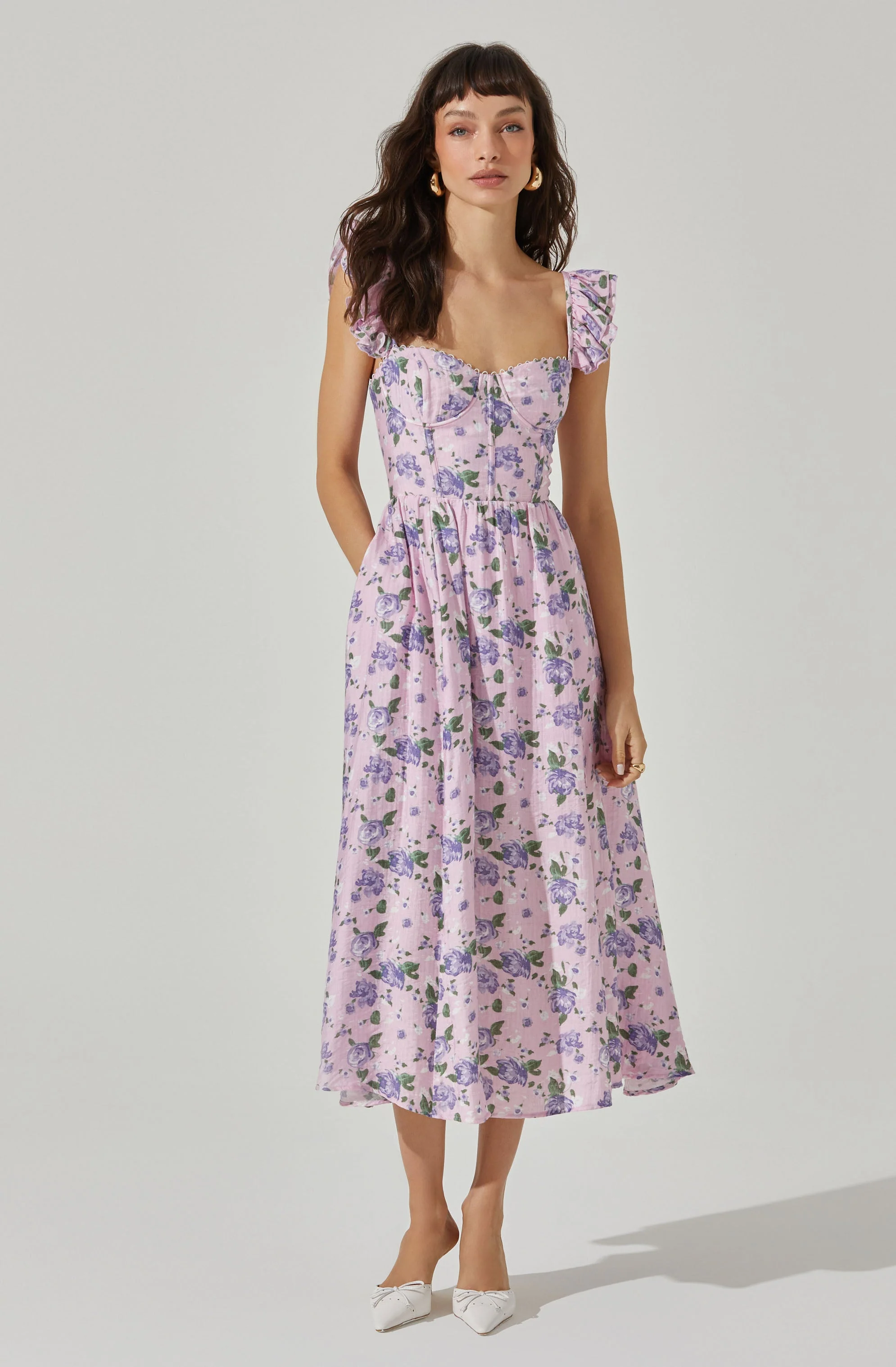 Wedelia Print Midi Dress - Image 13